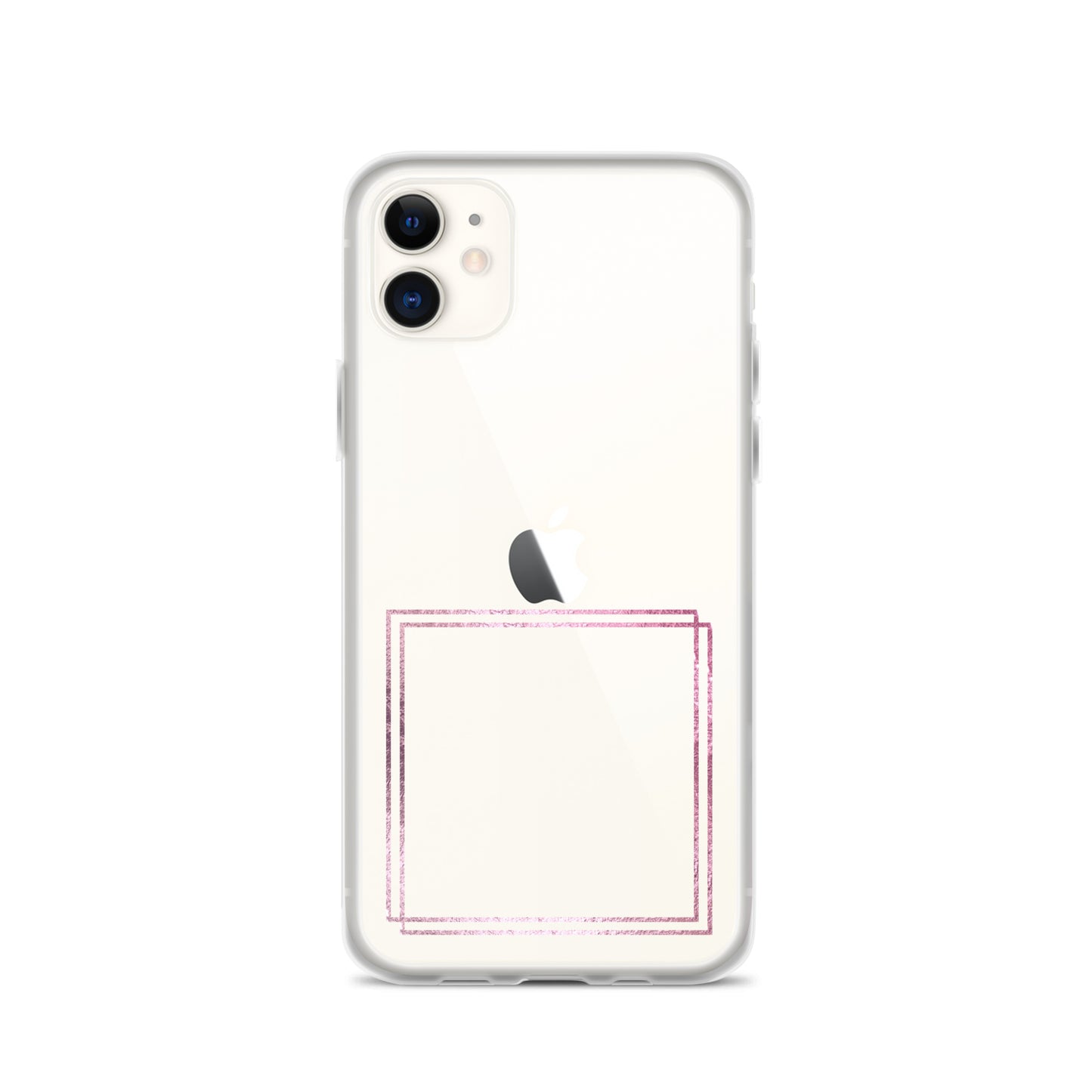 箔押し風フレーム(pink)iPhoneケース