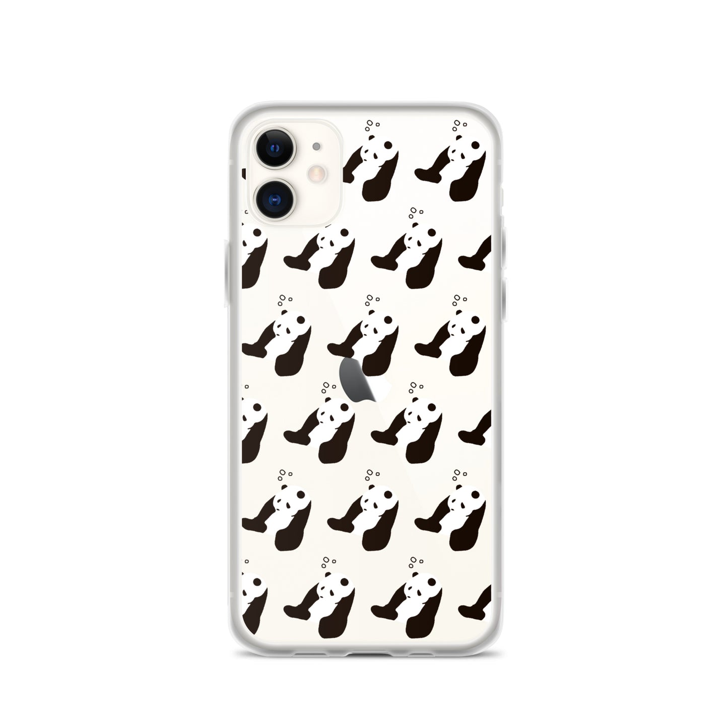 パンダ 眠たい iPhoneケース(斜め)