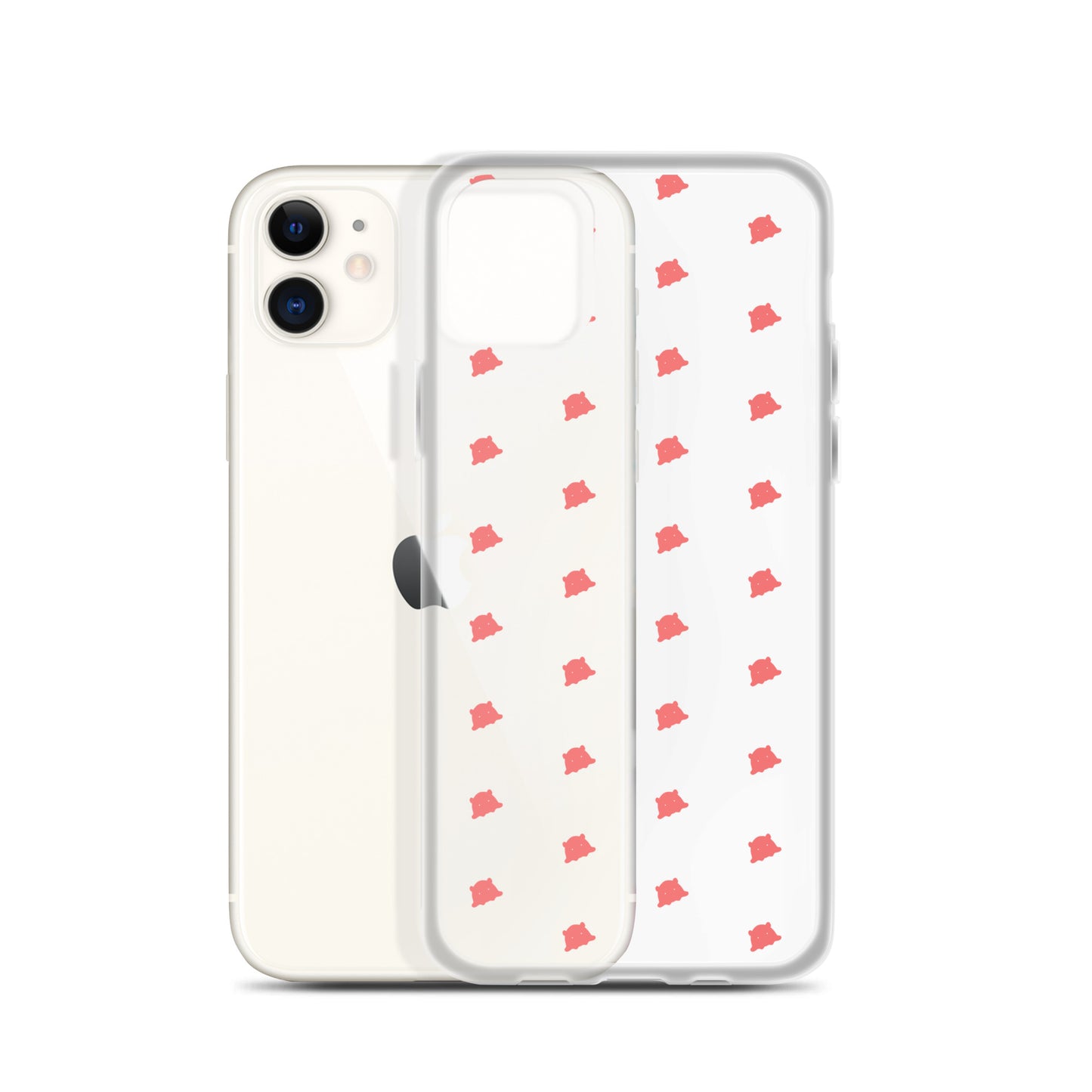 めんだこシルエットパターンiPhoneケース
