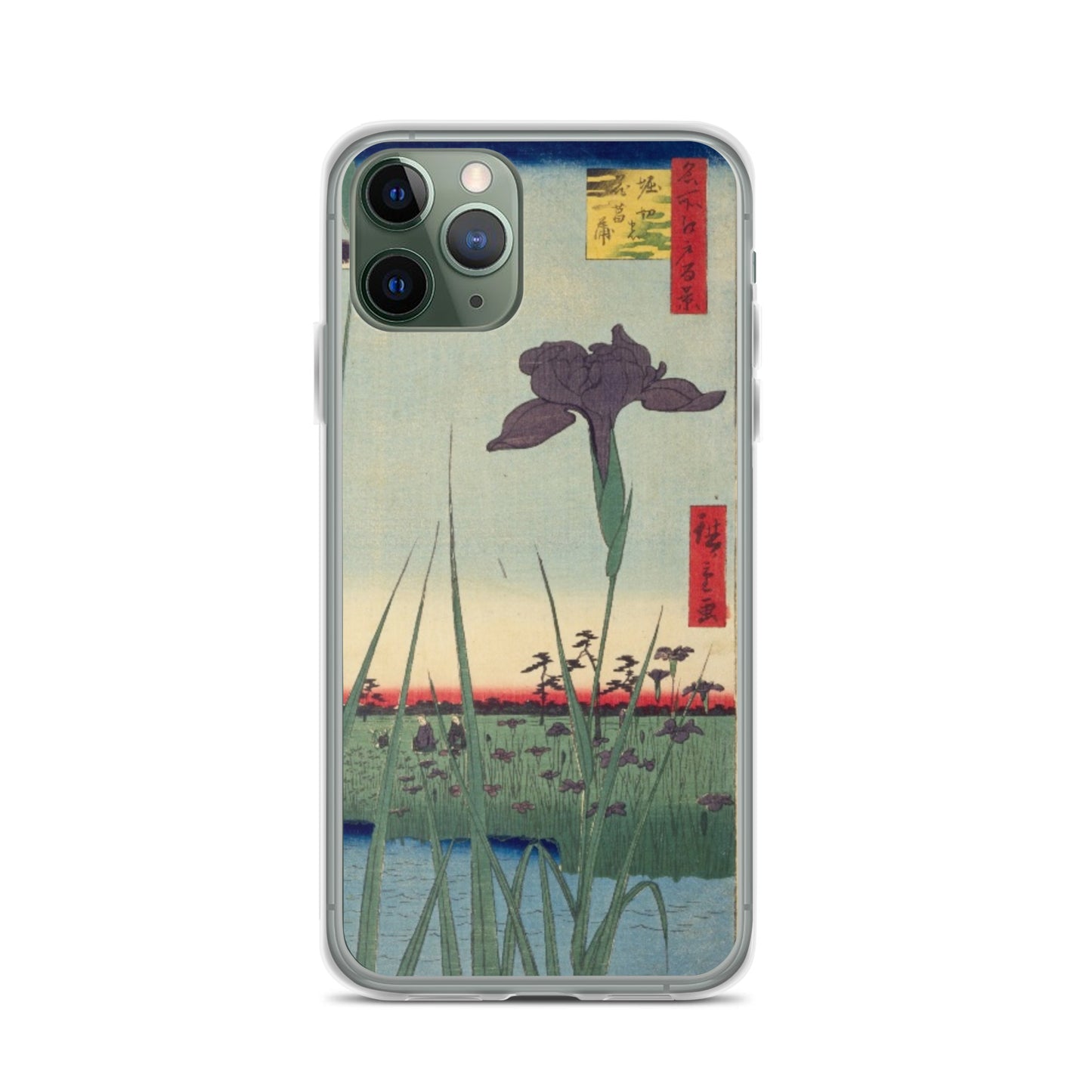 大正レトロ あやめ iPhoneケース