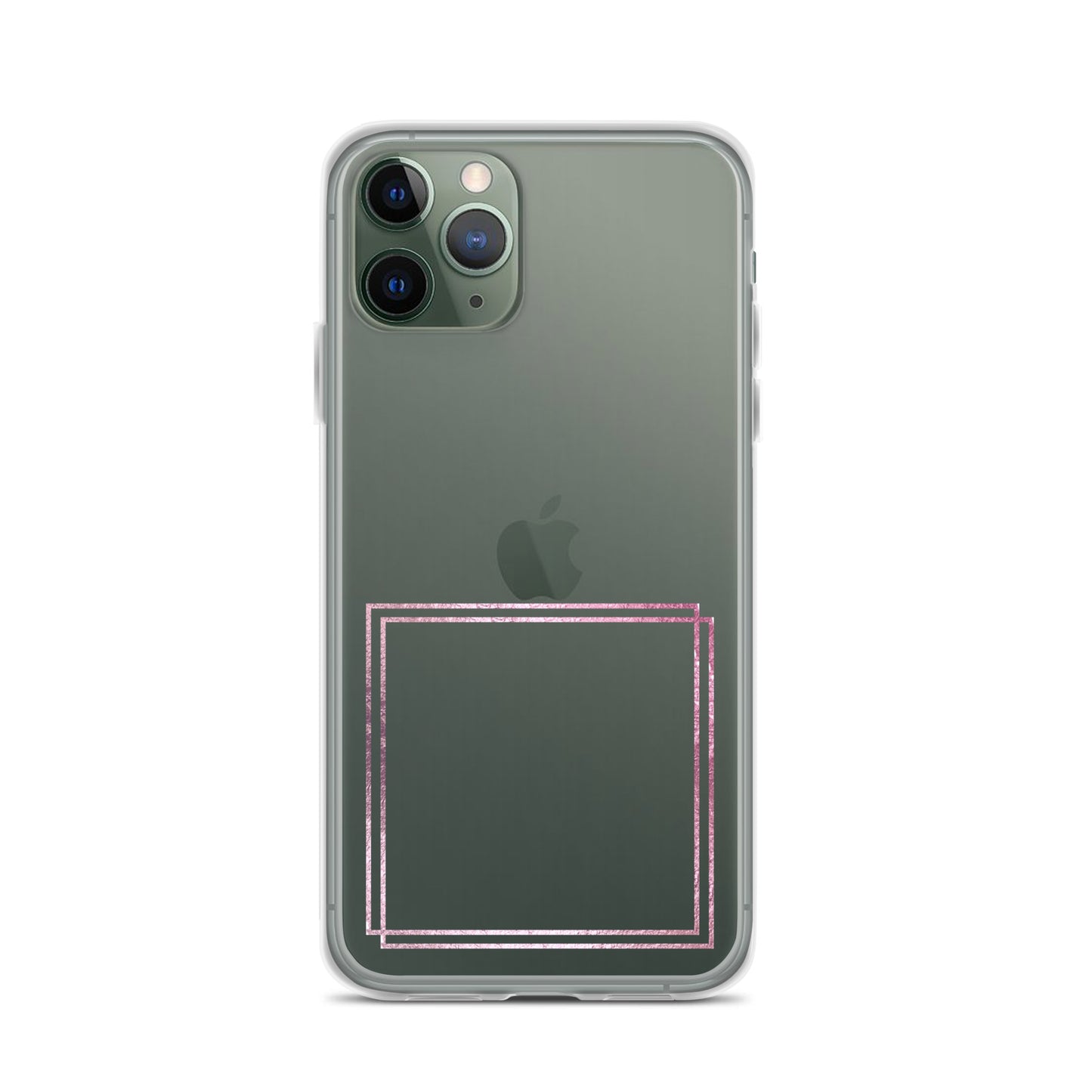 箔押し風フレーム(pink)iPhoneケース