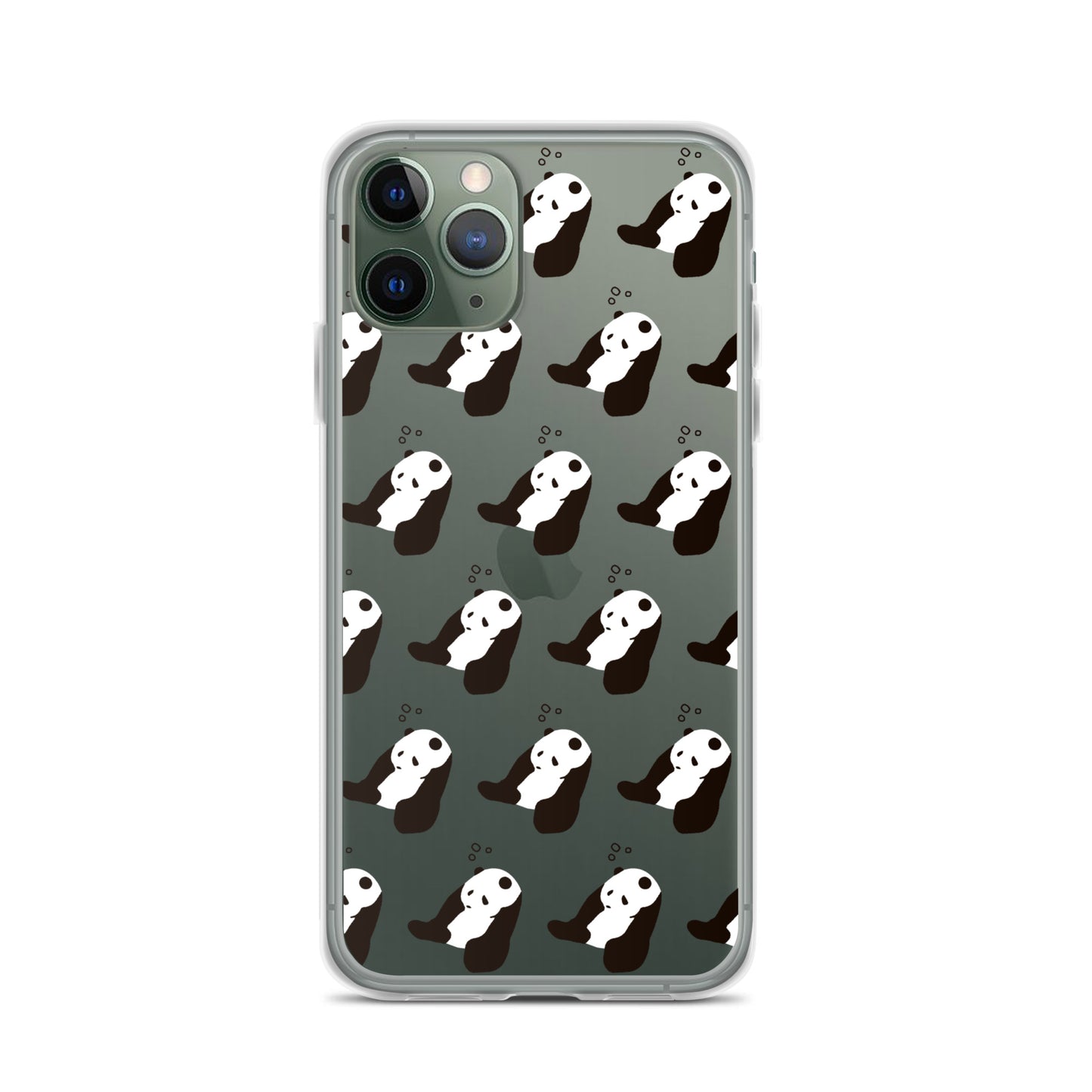 パンダ 眠たい iPhoneケース(斜め)