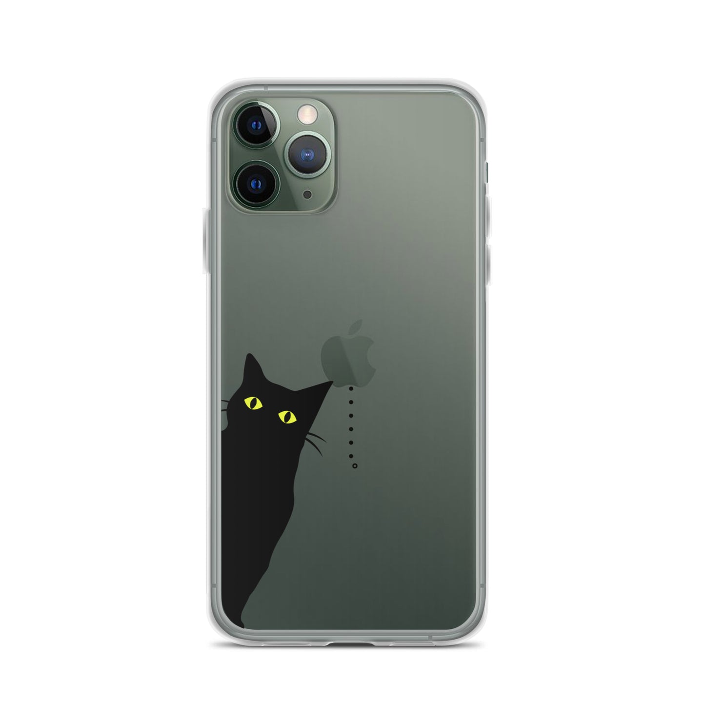 覗き見キャットiPhoneケース(黒猫)
