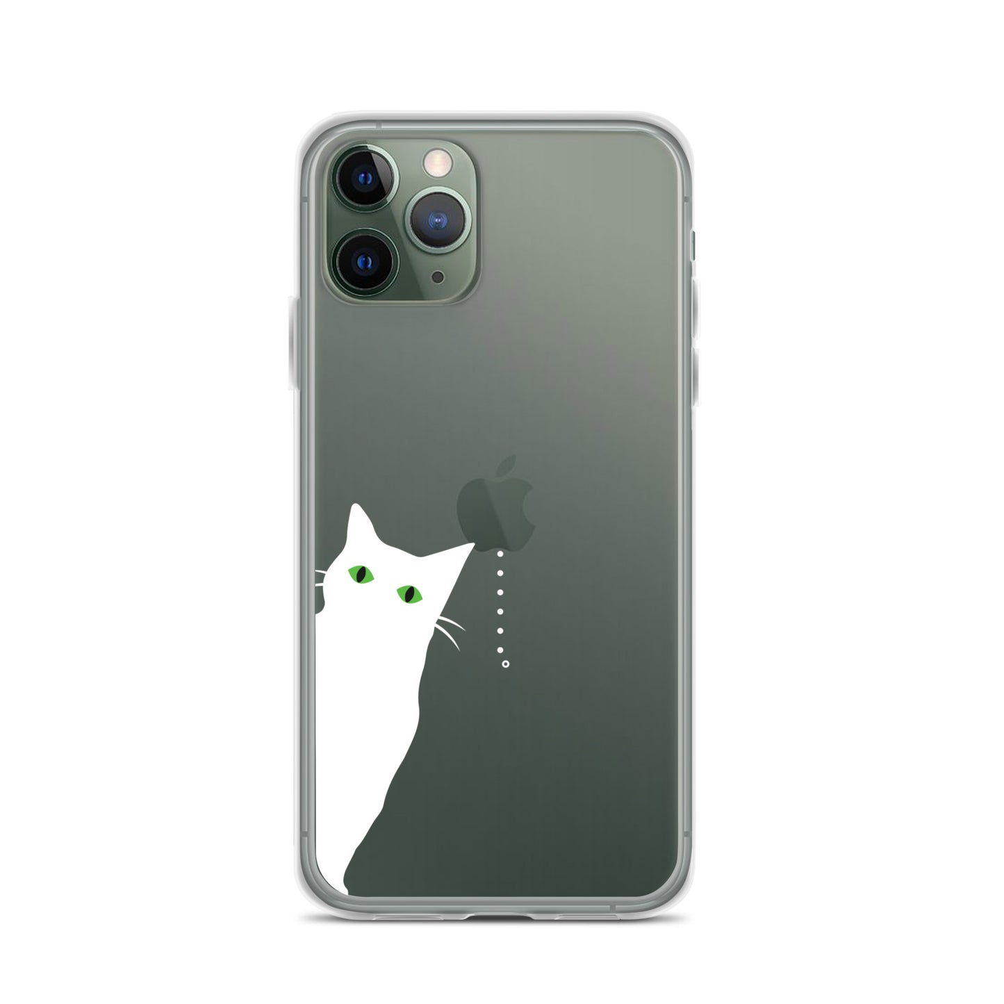 覗き見キャットiPhoneケース(白猫)