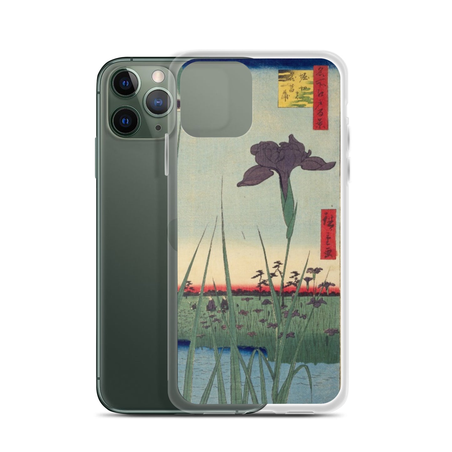 大正レトロ あやめ iPhoneケース
