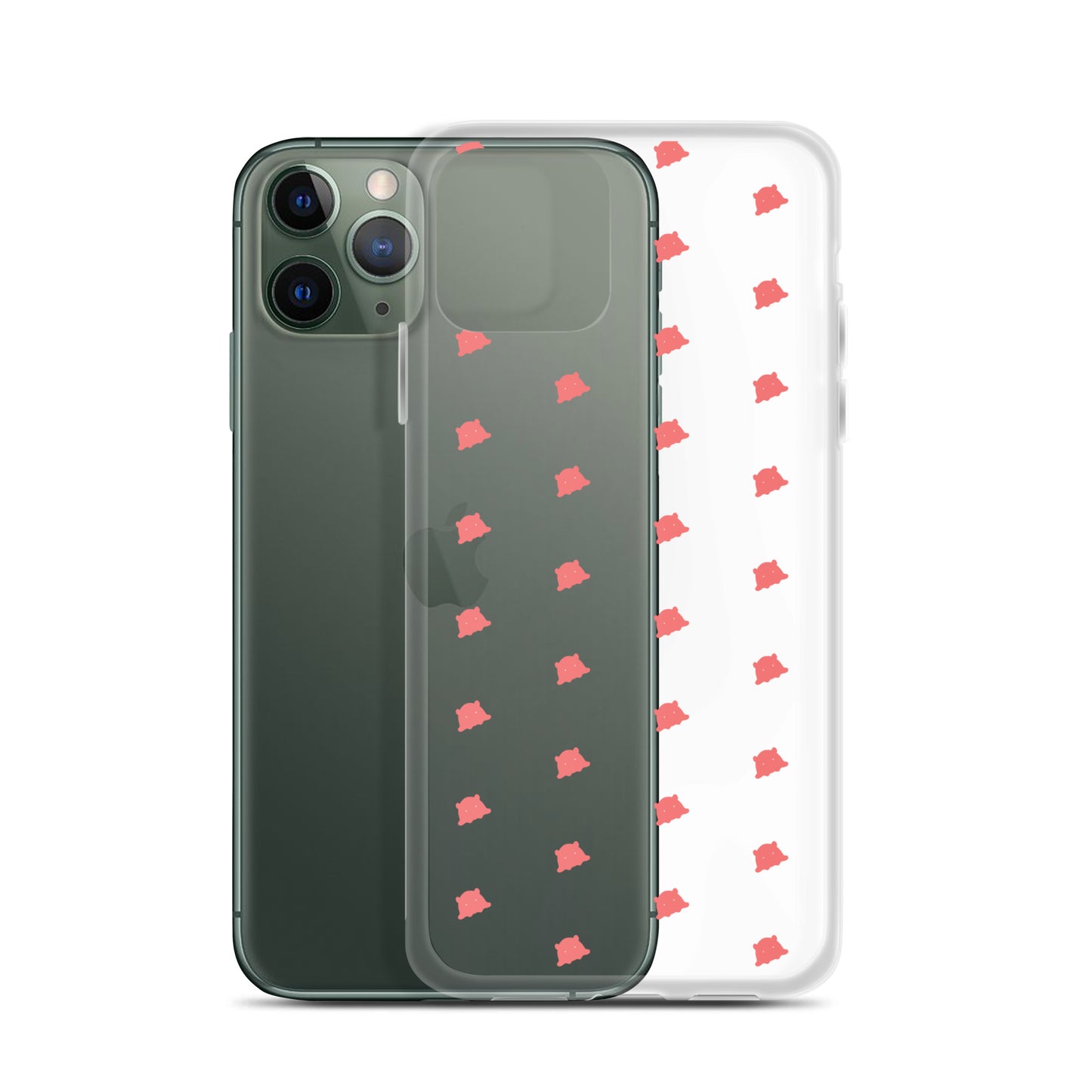 めんだこシルエットパターンiPhoneケース