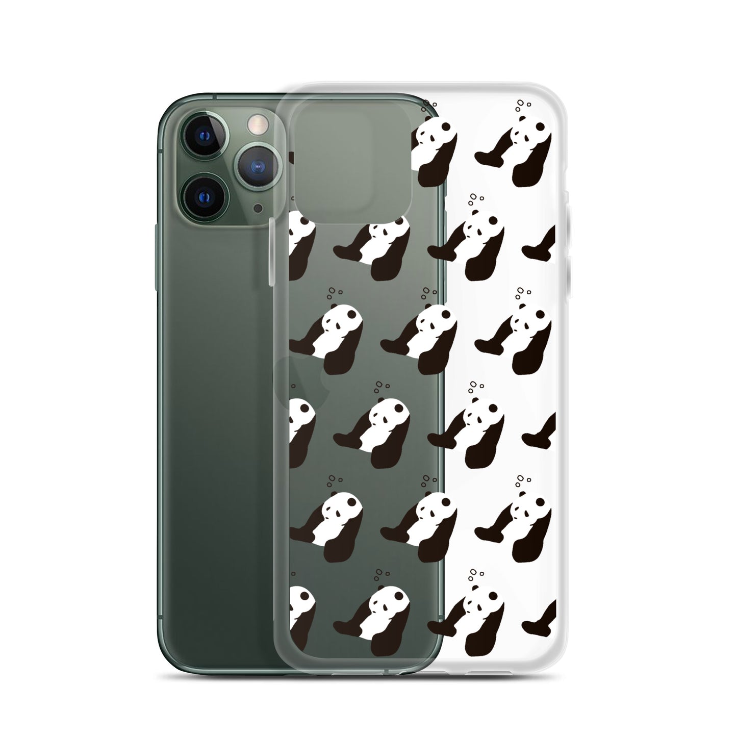 パンダ 眠たい iPhoneケース(斜め)