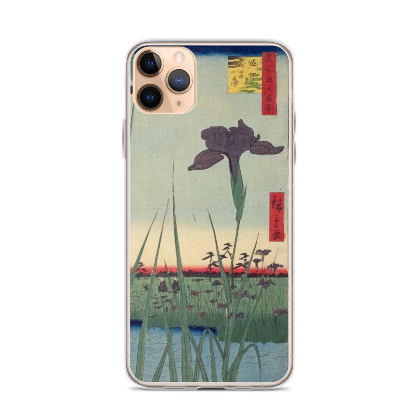 大正レトロ あやめ iPhoneケース