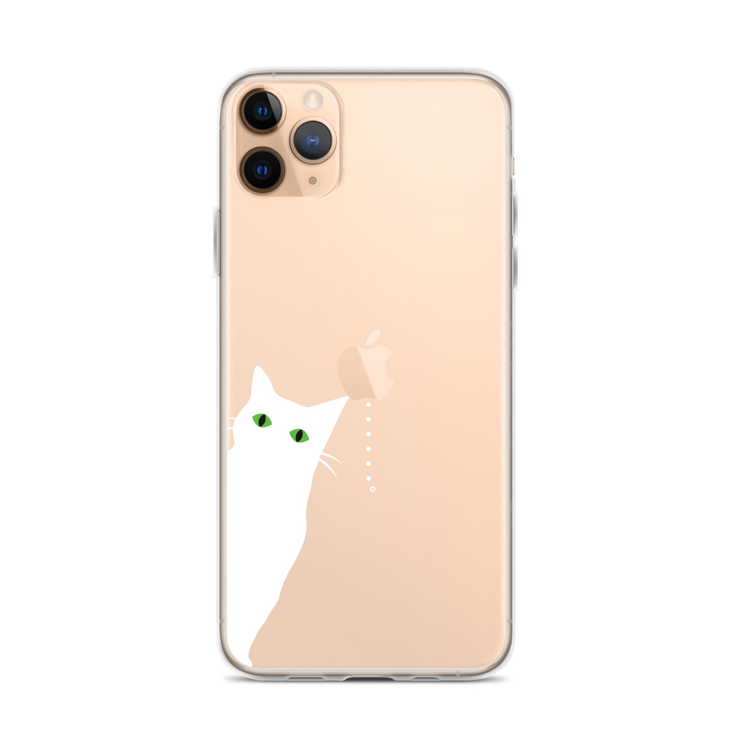 覗き見キャットiPhoneケース(白猫)