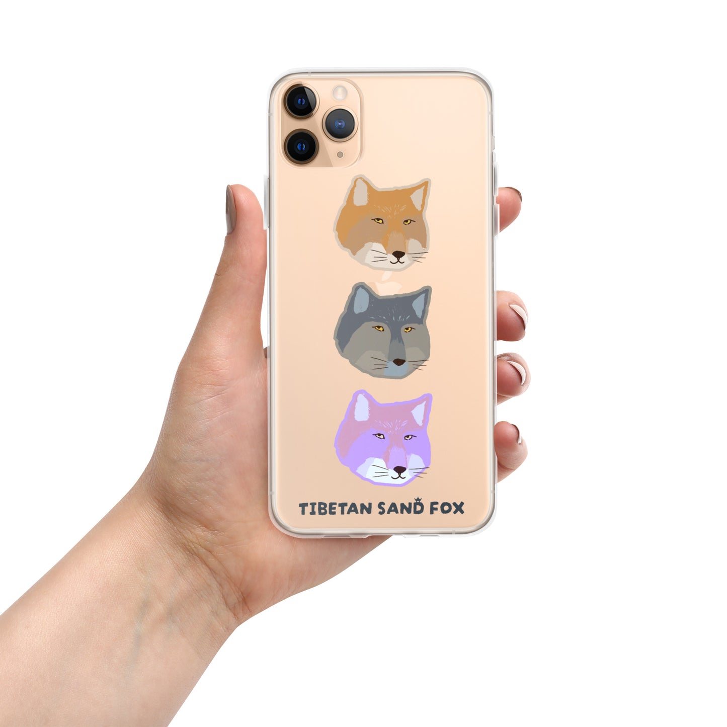 3匹のチベットスナギツネ iPhoneケース