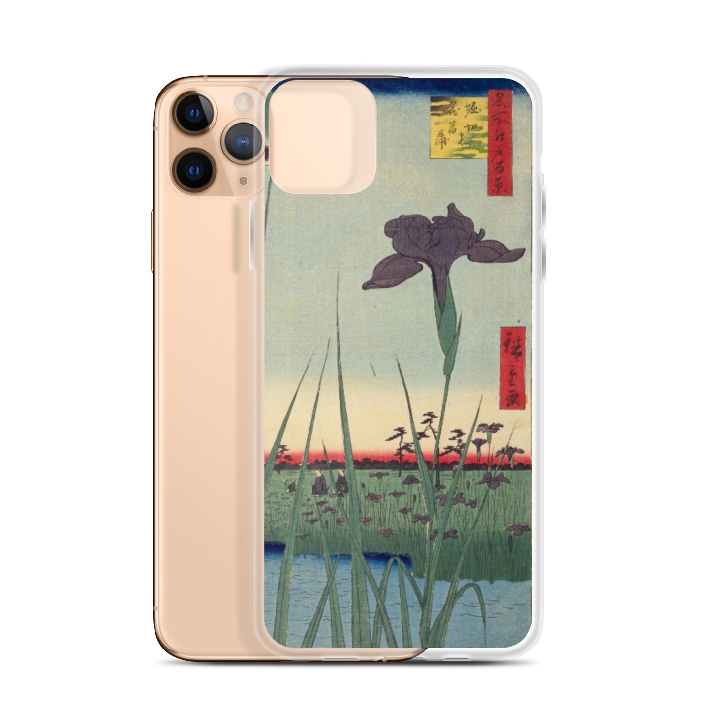 大正レトロ あやめ iPhoneケース