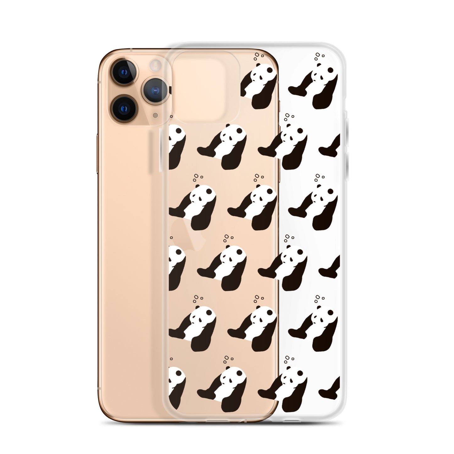 パンダ 眠たい iPhoneケース(斜め)