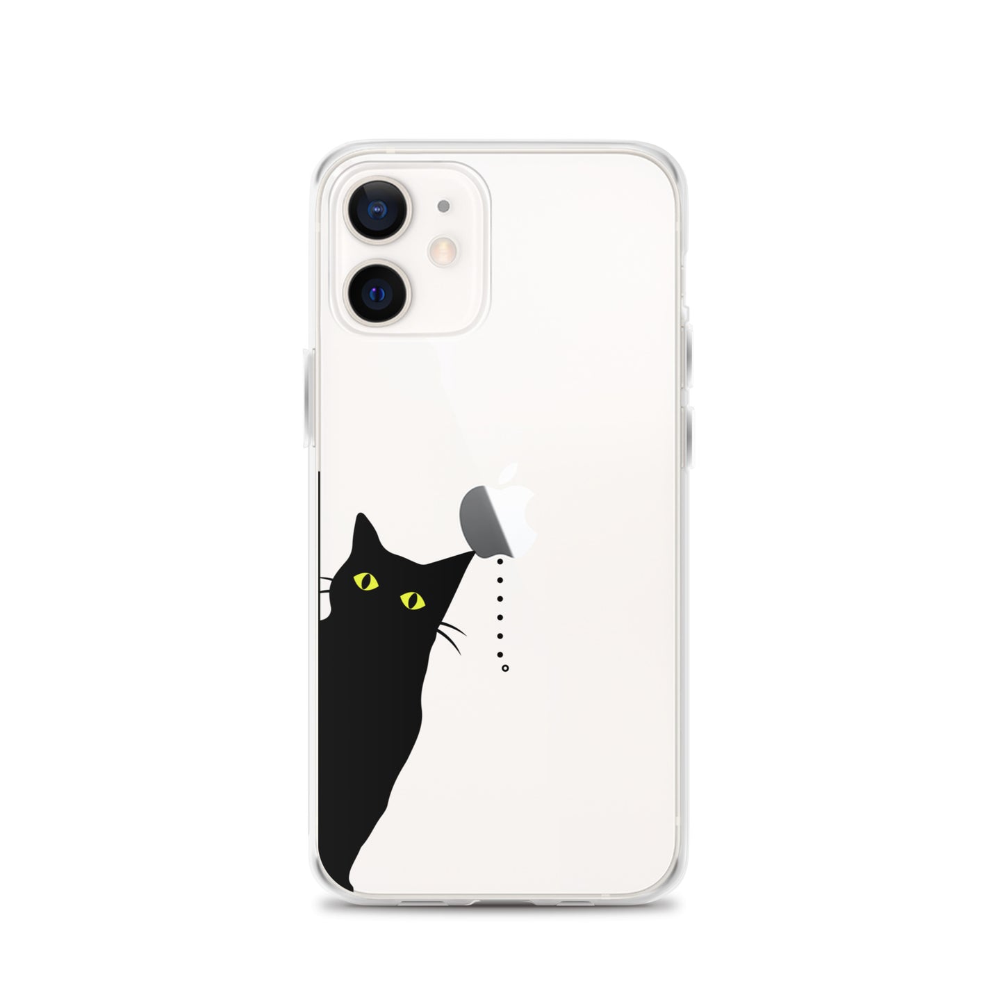 覗き見キャットiPhoneケース(黒猫)