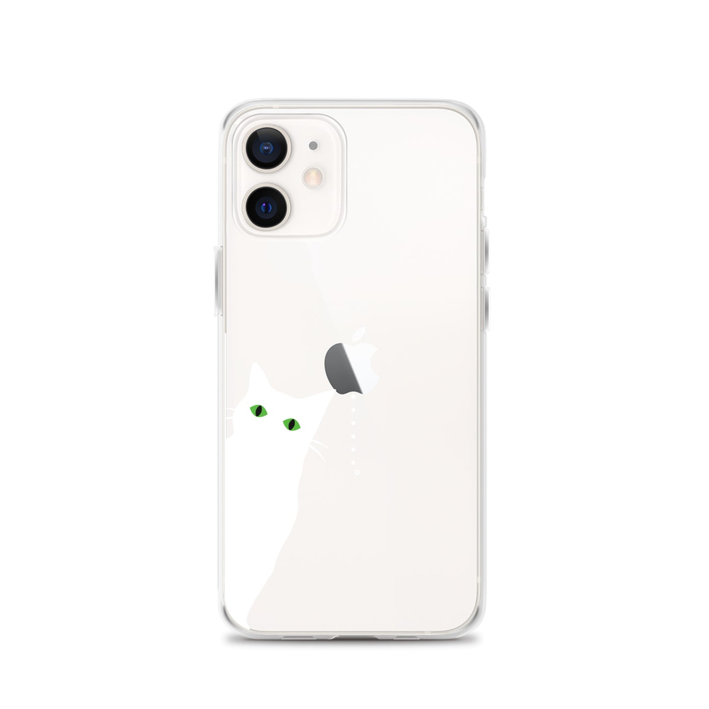 覗き見キャットiPhoneケース(白猫)