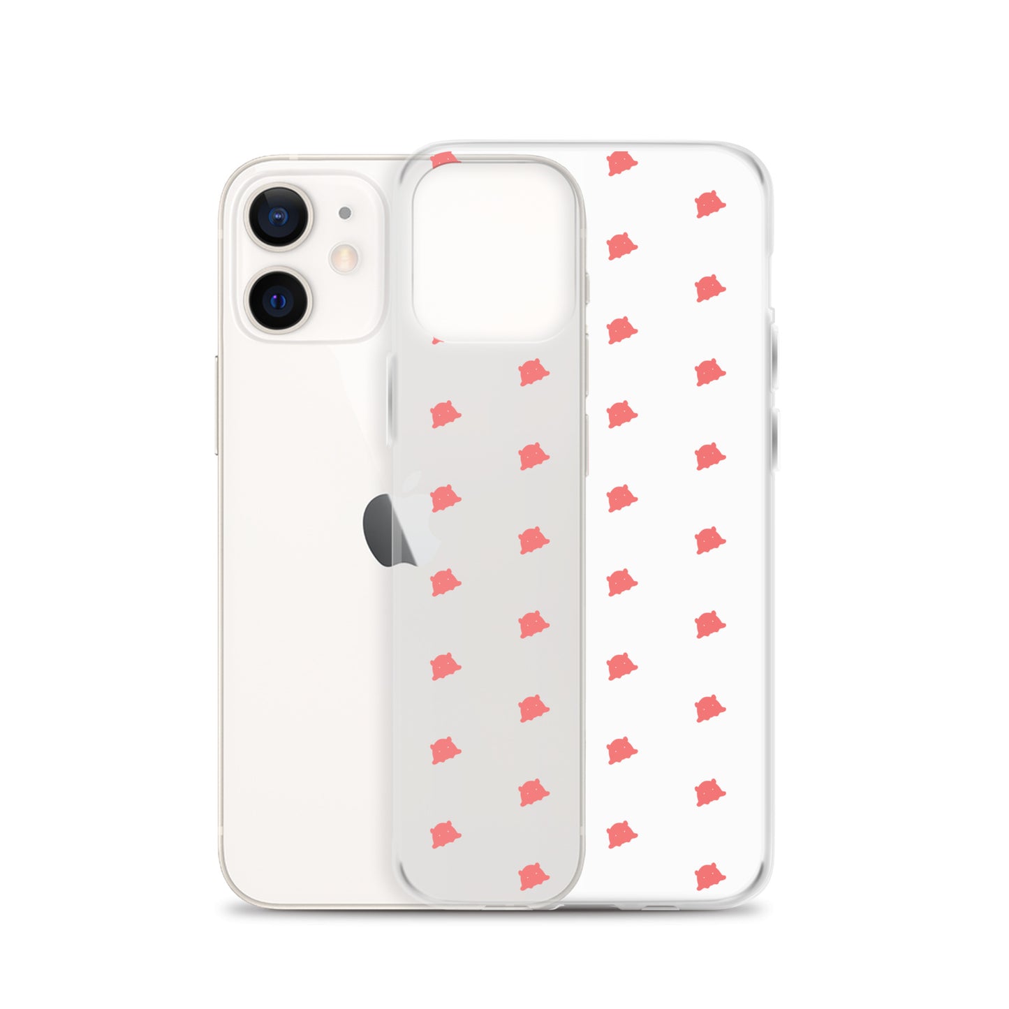 めんだこシルエットパターンiPhoneケース