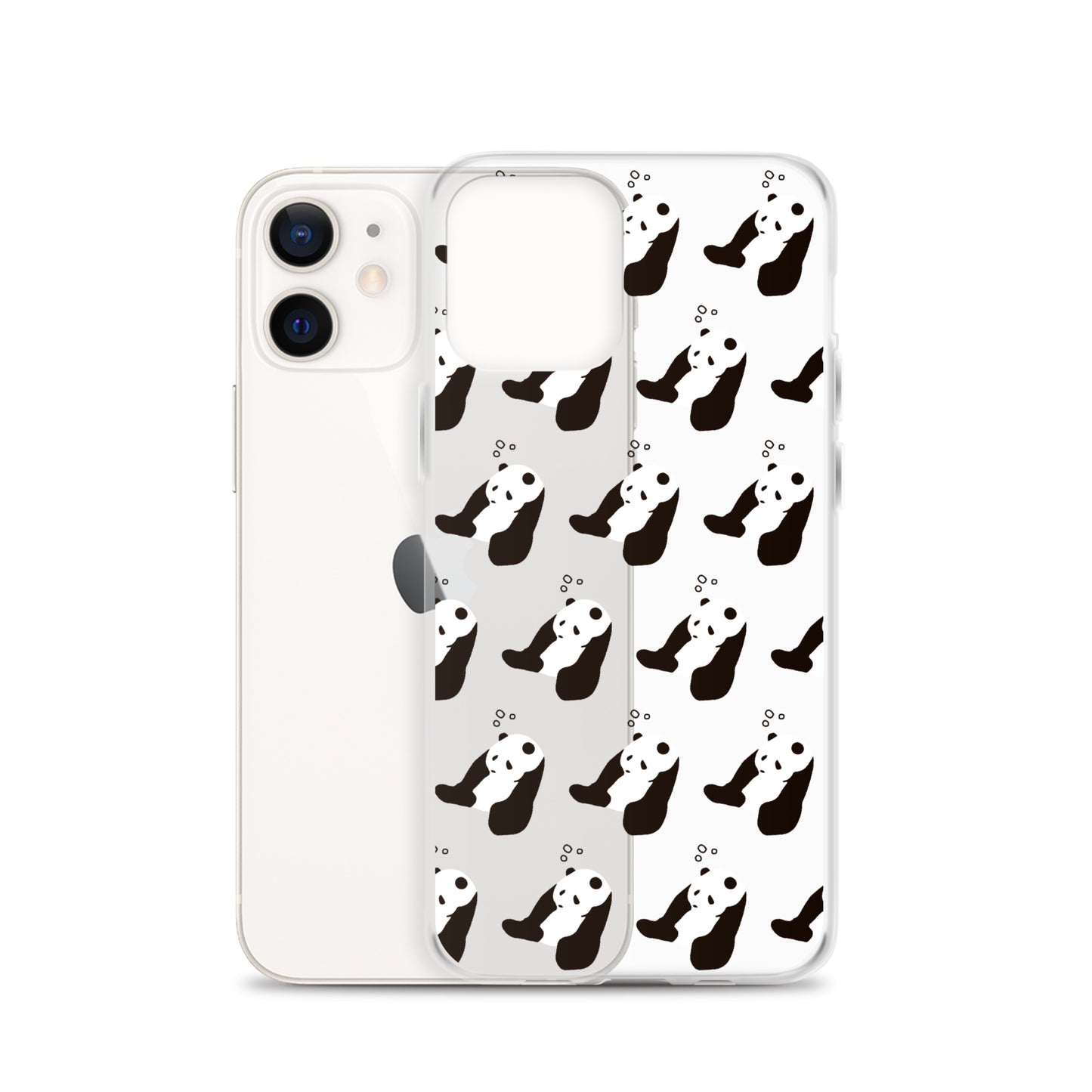 パンダ 眠たい iPhoneケース(斜め)