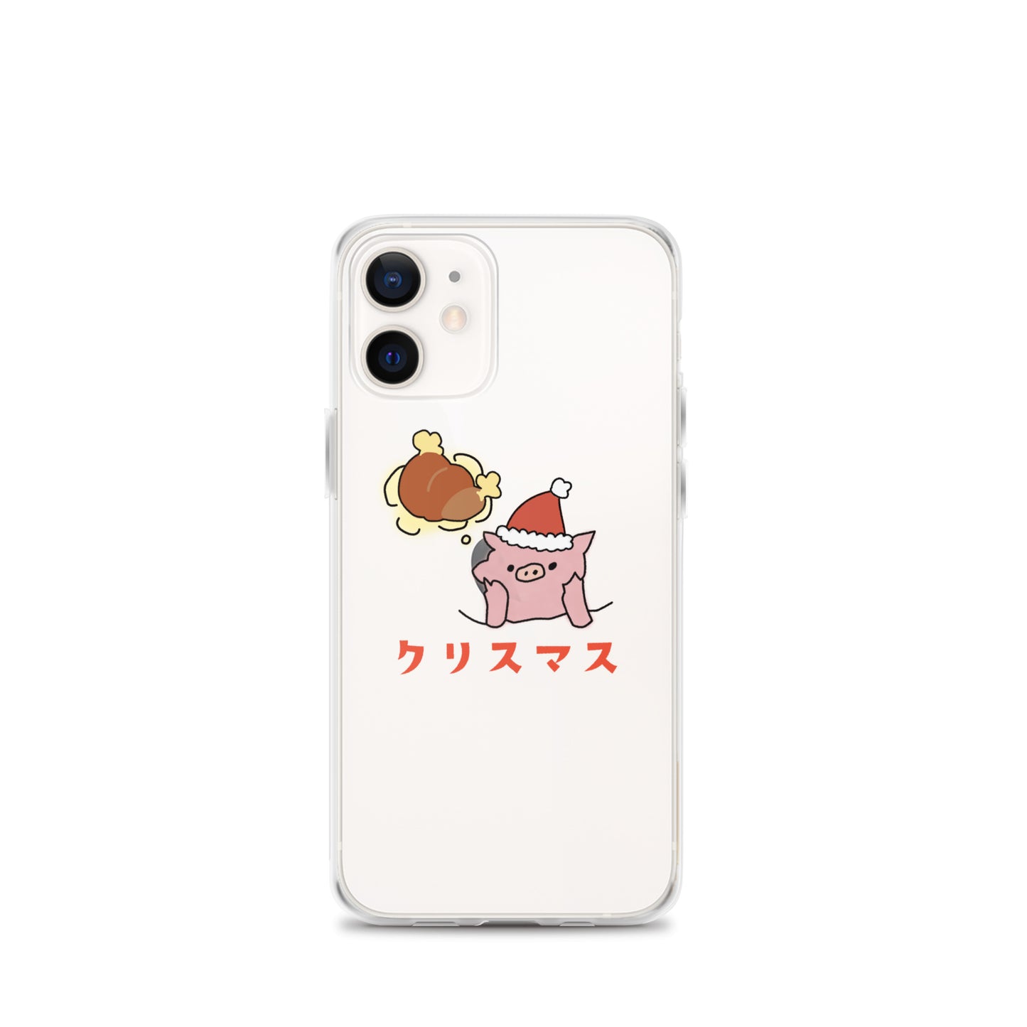とんかつブタのクリスマス iPhoneケース