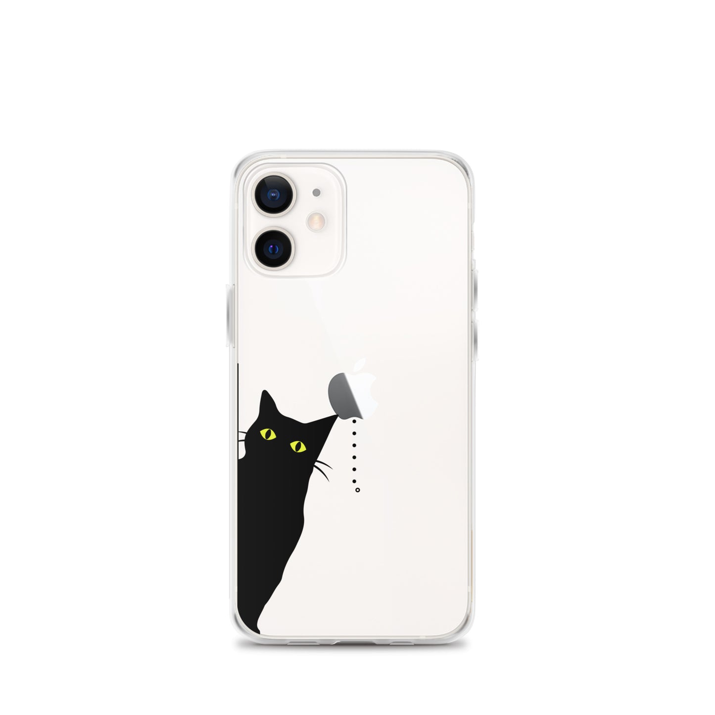 覗き見キャットiPhoneケース(黒猫)