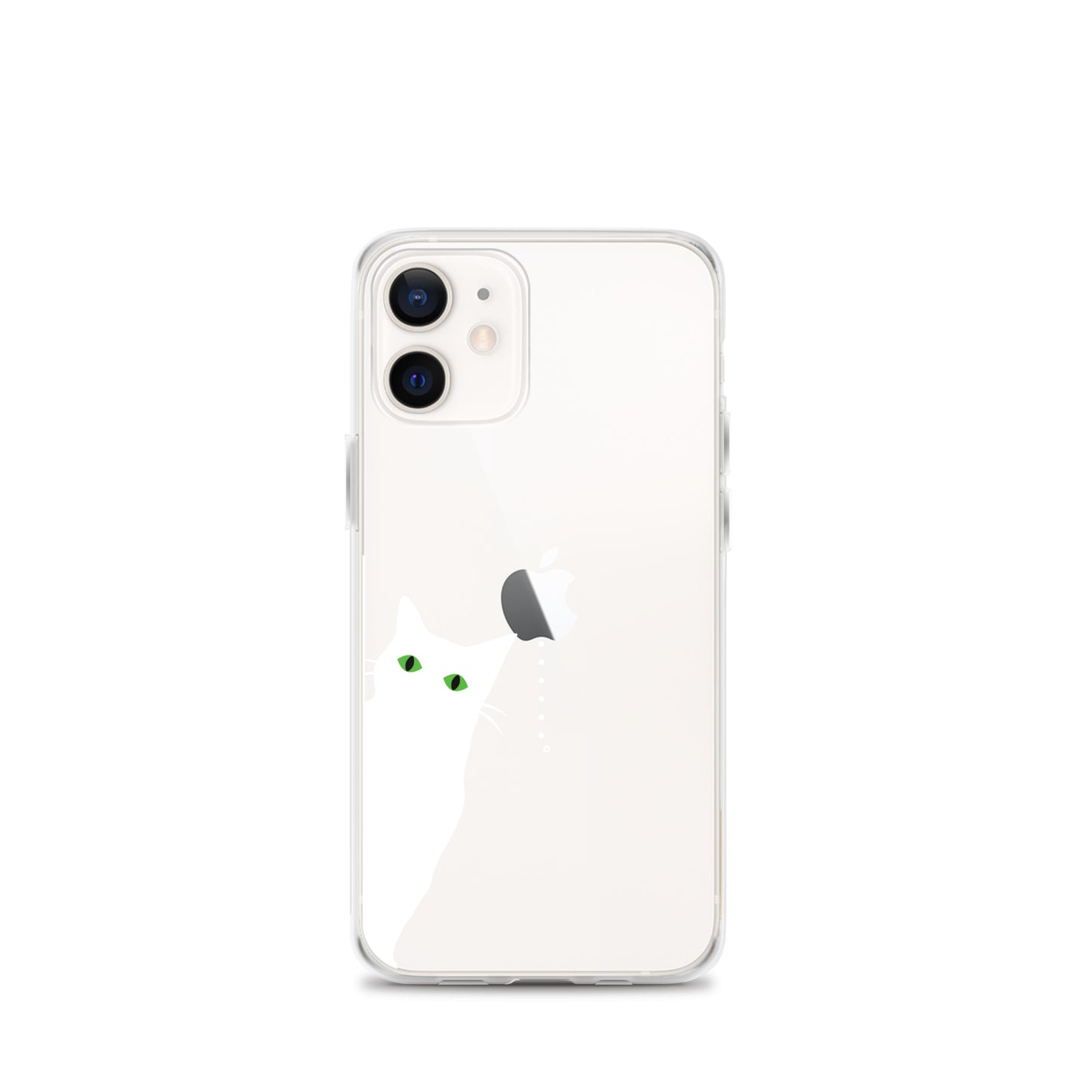 覗き見キャットiPhoneケース(白猫)