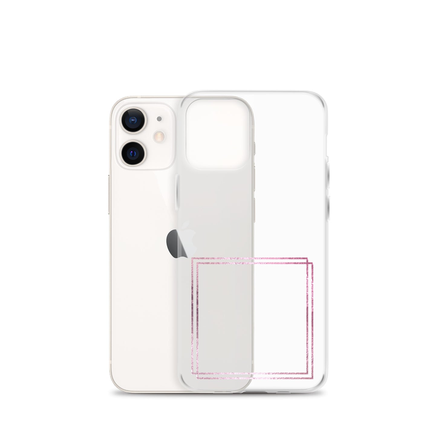 箔押し風フレーム(pink)iPhoneケース
