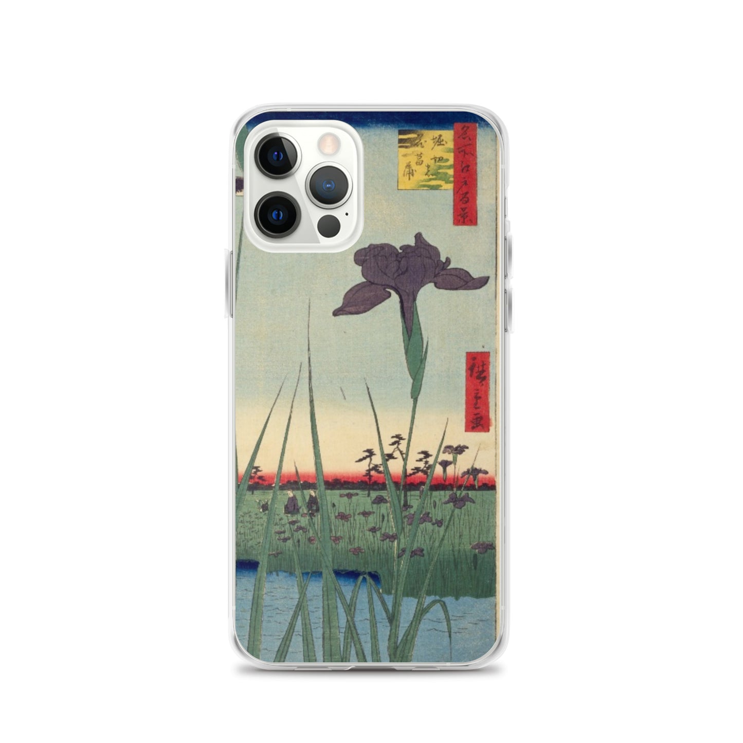 大正レトロ あやめ iPhoneケース
