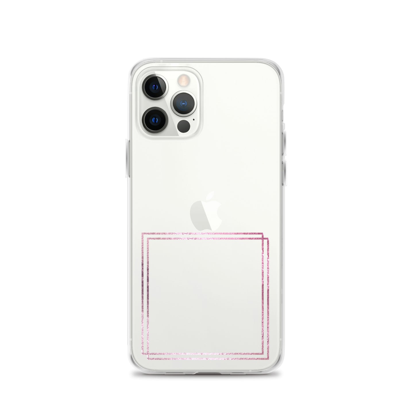 箔押し風フレーム(pink)iPhoneケース