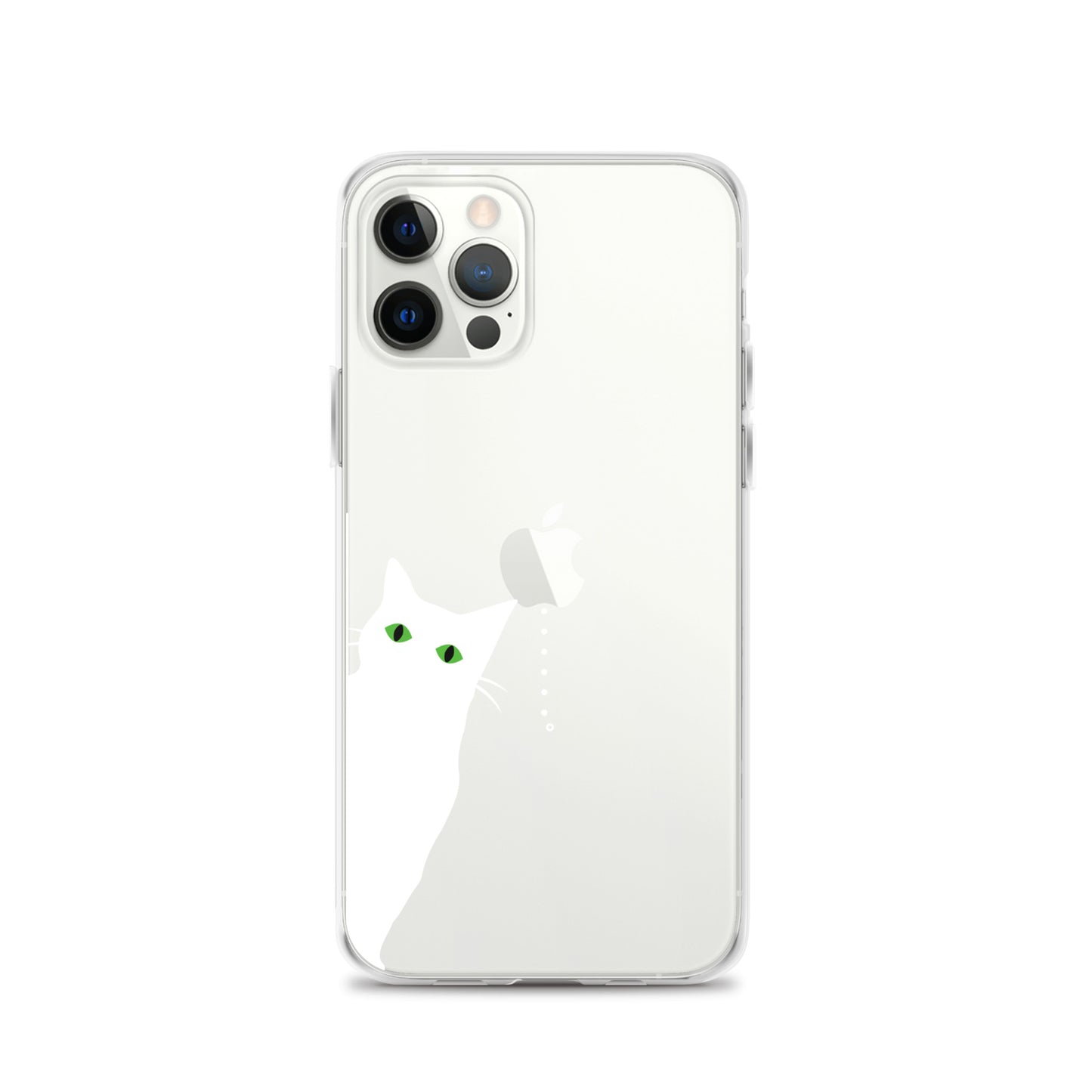 覗き見キャットiPhoneケース(白猫)