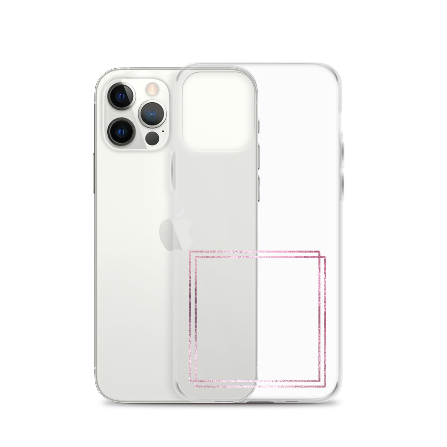 箔押し風フレーム(pink)iPhoneケース
