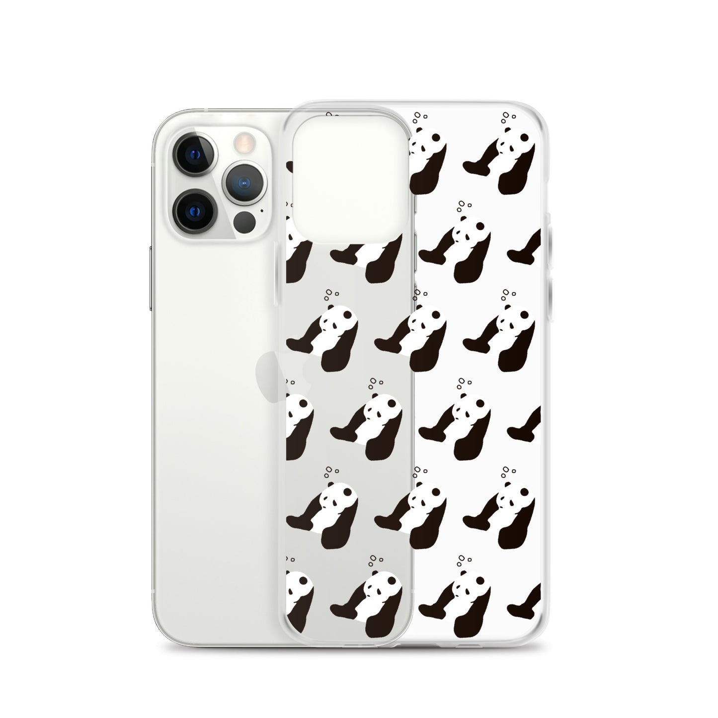 パンダ 眠たい iPhoneケース(斜め)