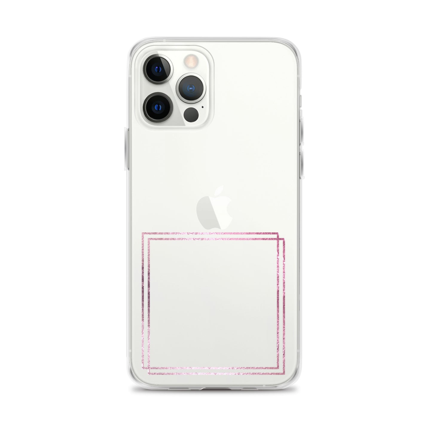 箔押し風フレーム(pink)iPhoneケース