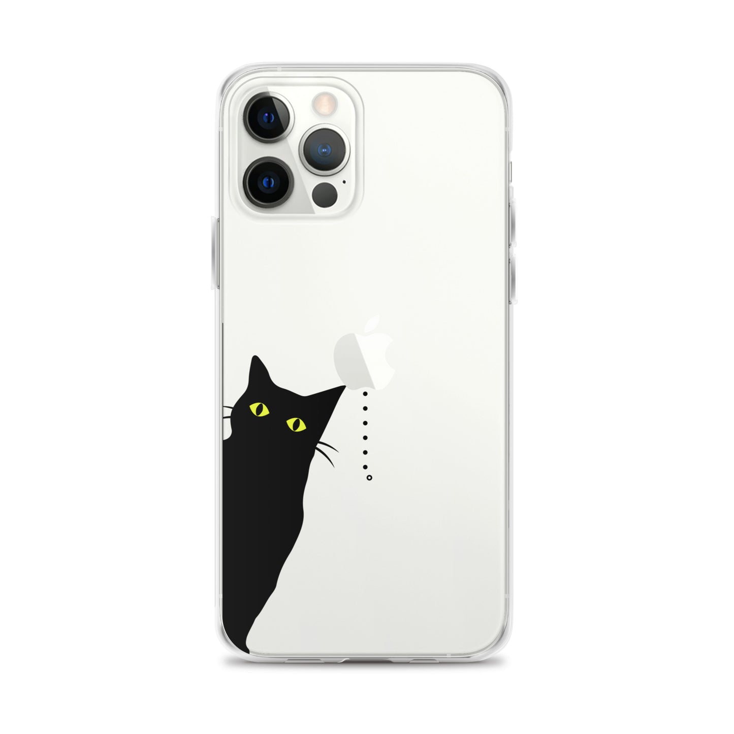 覗き見キャットiPhoneケース(黒猫)
