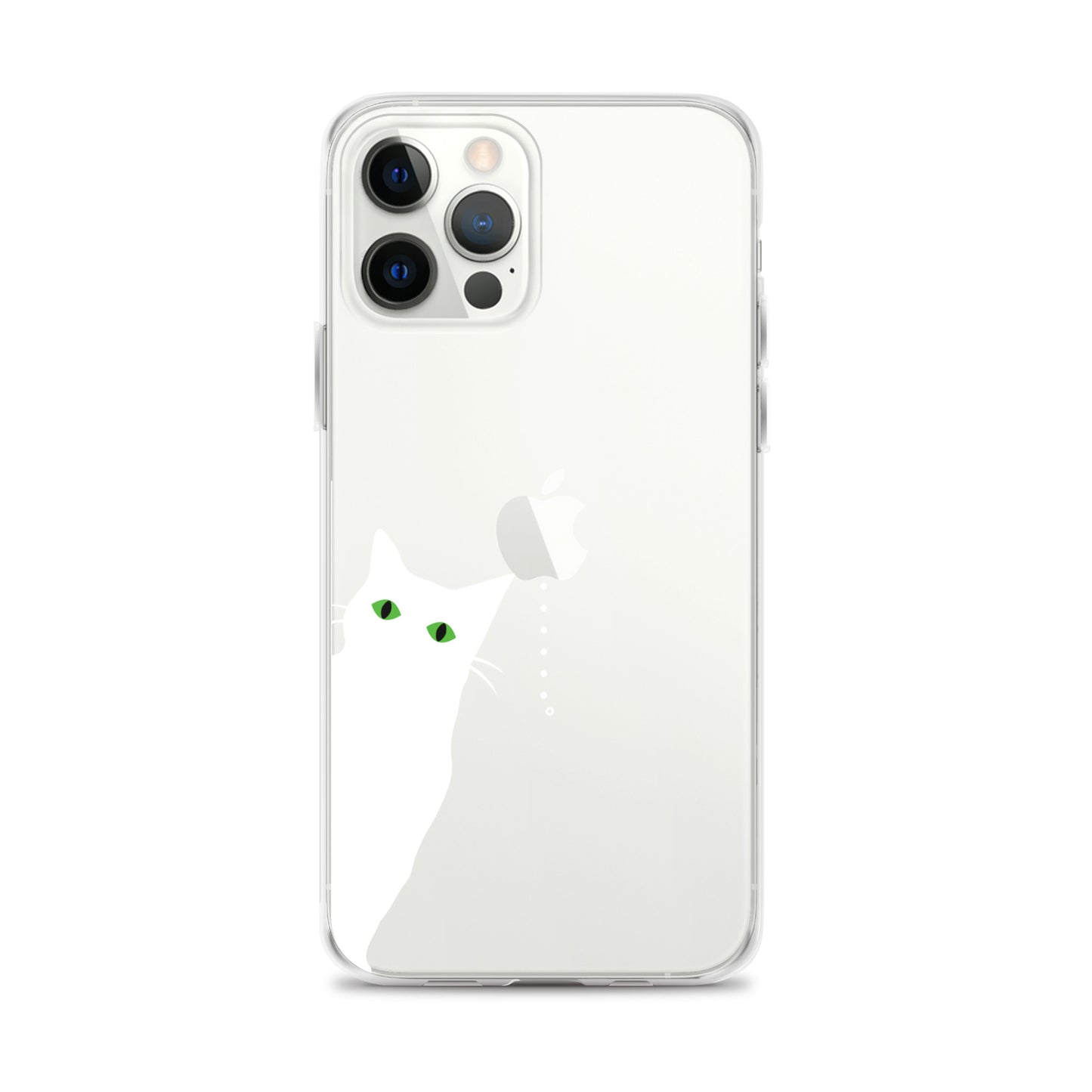 覗き見キャットiPhoneケース(白猫)