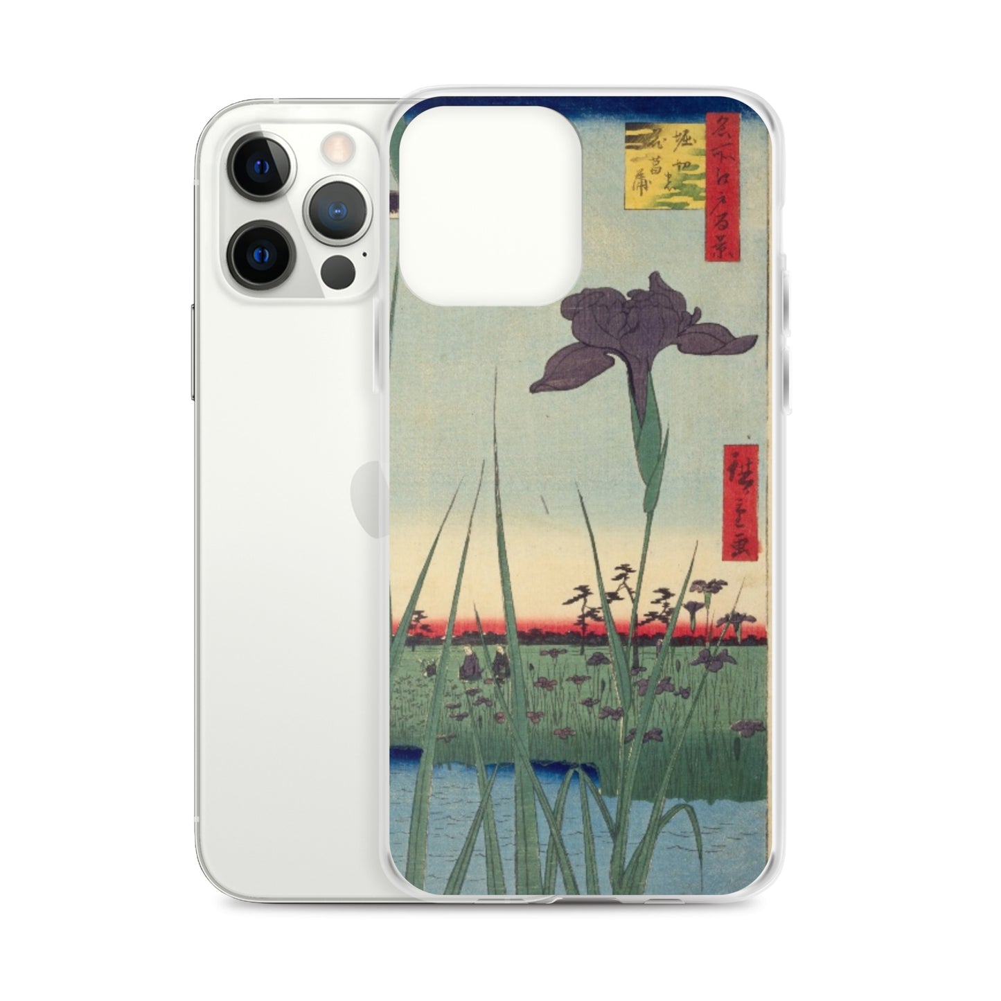 大正レトロ あやめ iPhoneケース