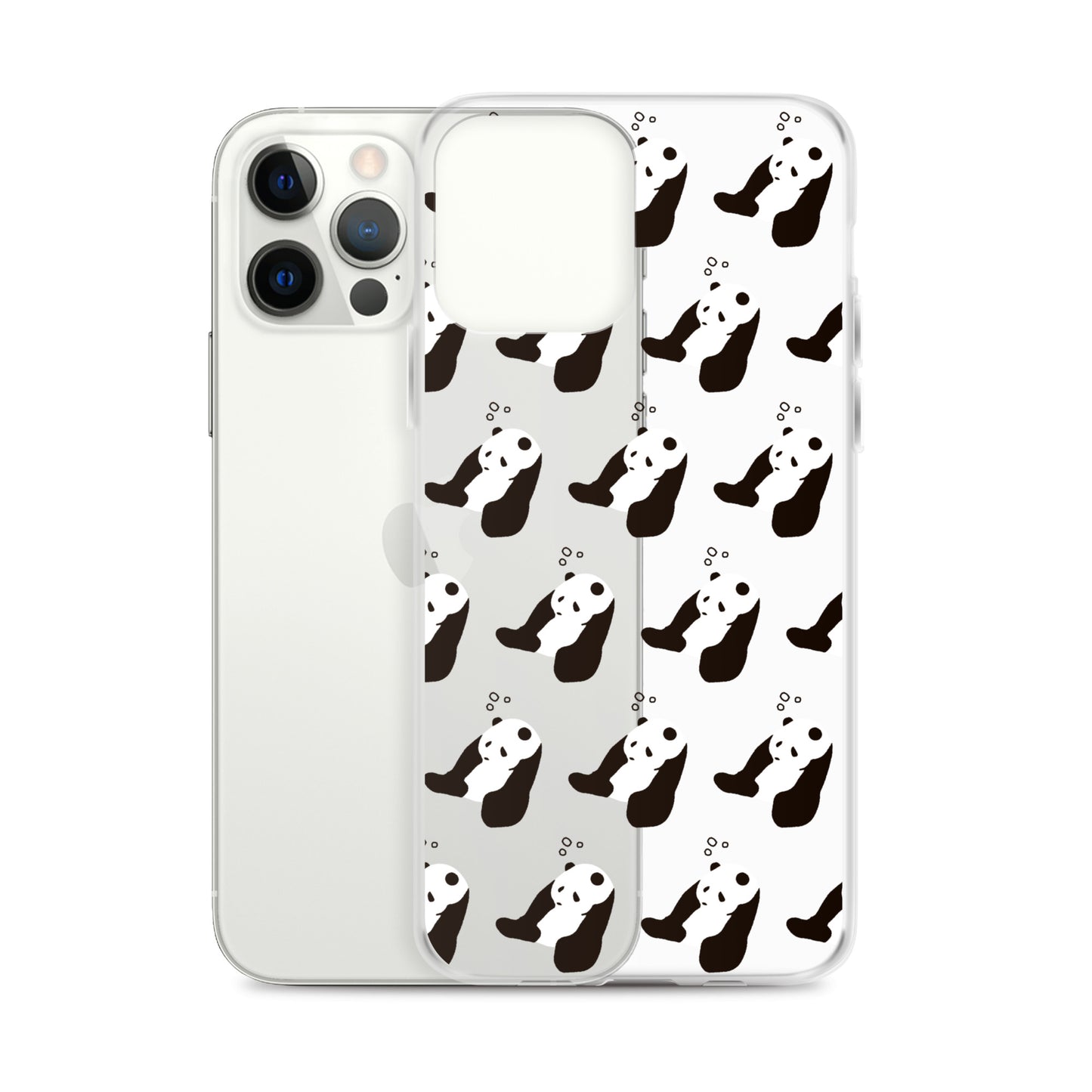 パンダ 眠たい iPhoneケース(斜め)