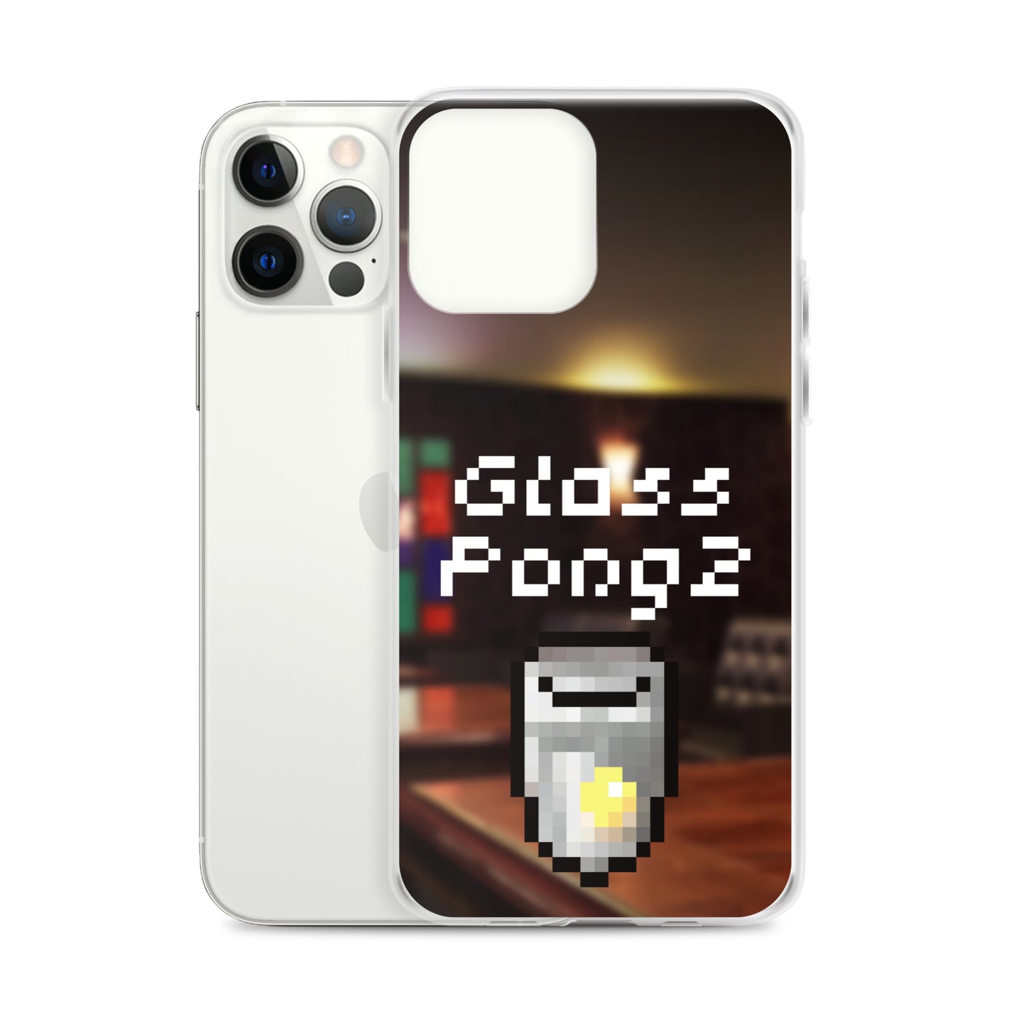 Glass Pong2 dot iPhoneケース(背景あり)