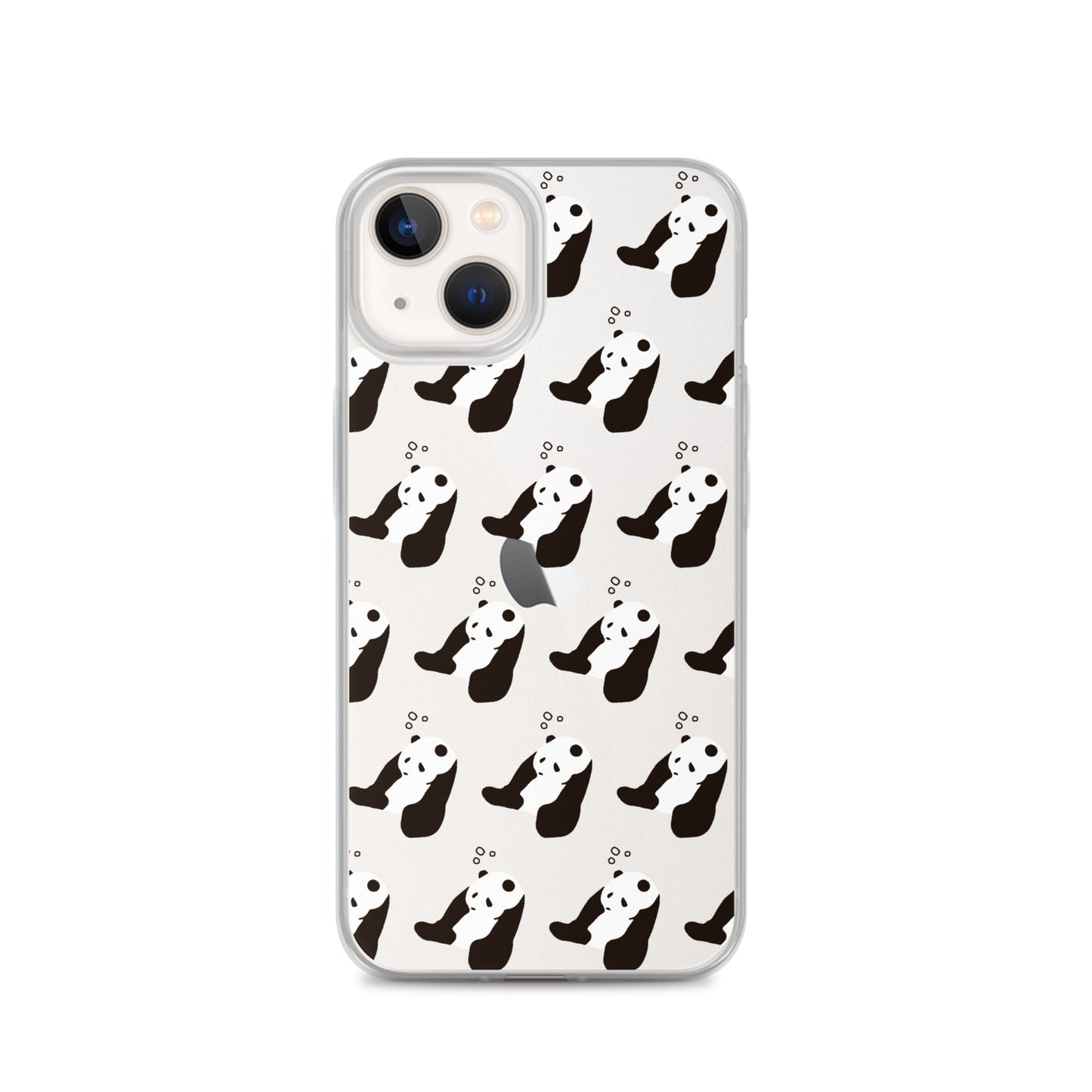 パンダ 眠たい iPhoneケース(斜め)