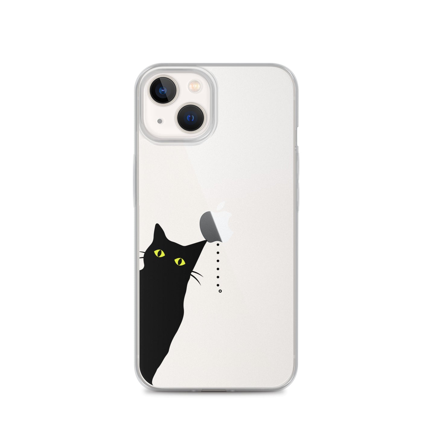 覗き見キャットiPhoneケース(黒猫)