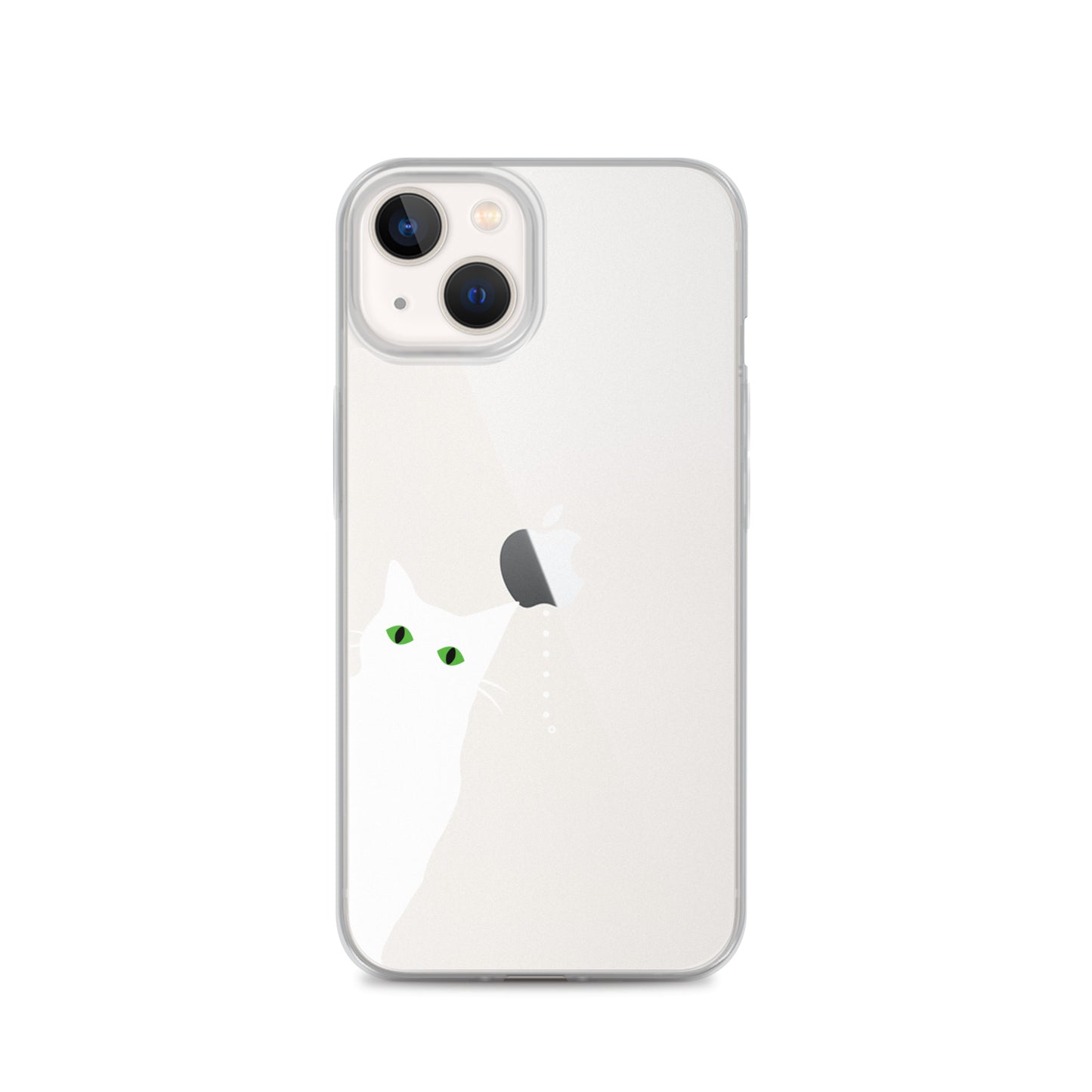 覗き見キャットiPhoneケース(白猫)