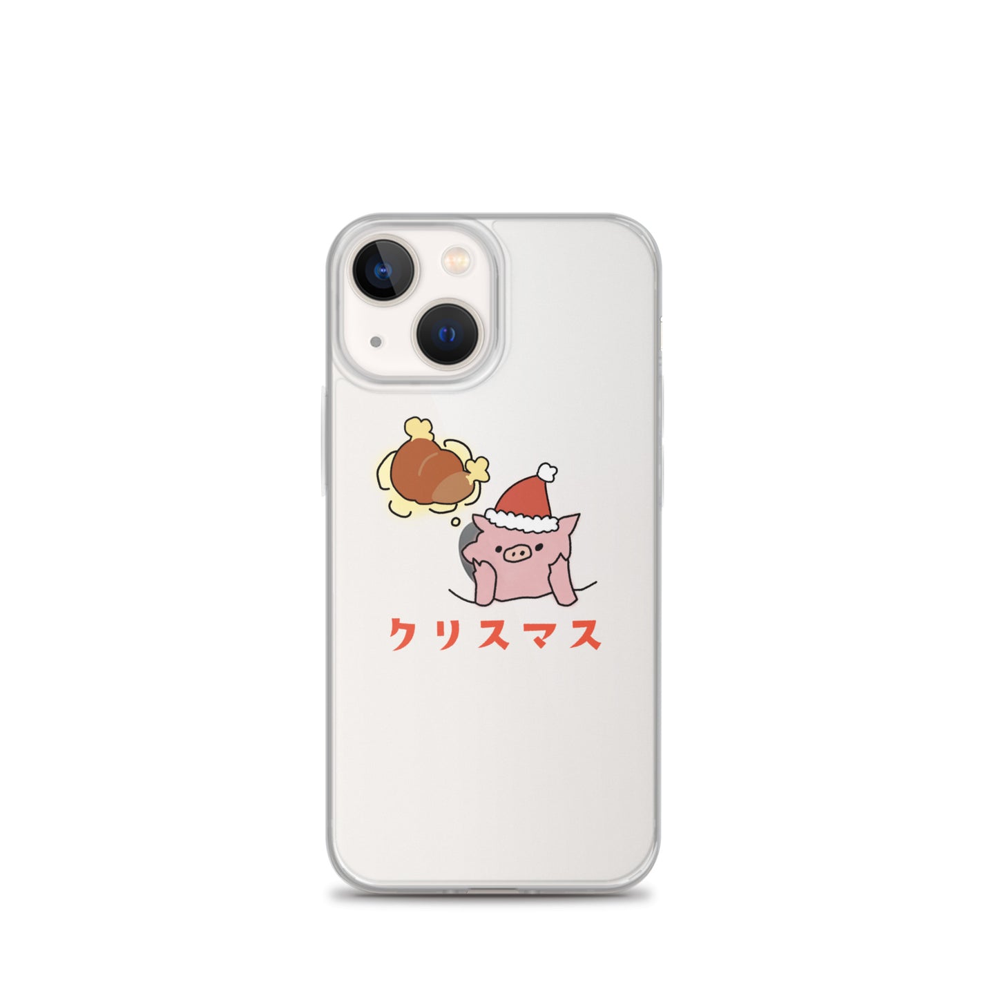 とんかつブタのクリスマス iPhoneケース