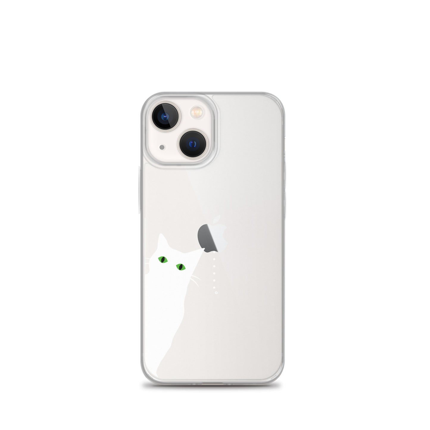 覗き見キャットiPhoneケース(白猫)