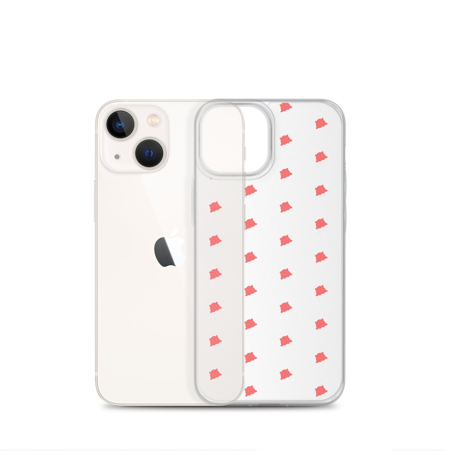 めんだこシルエットパターンiPhoneケース