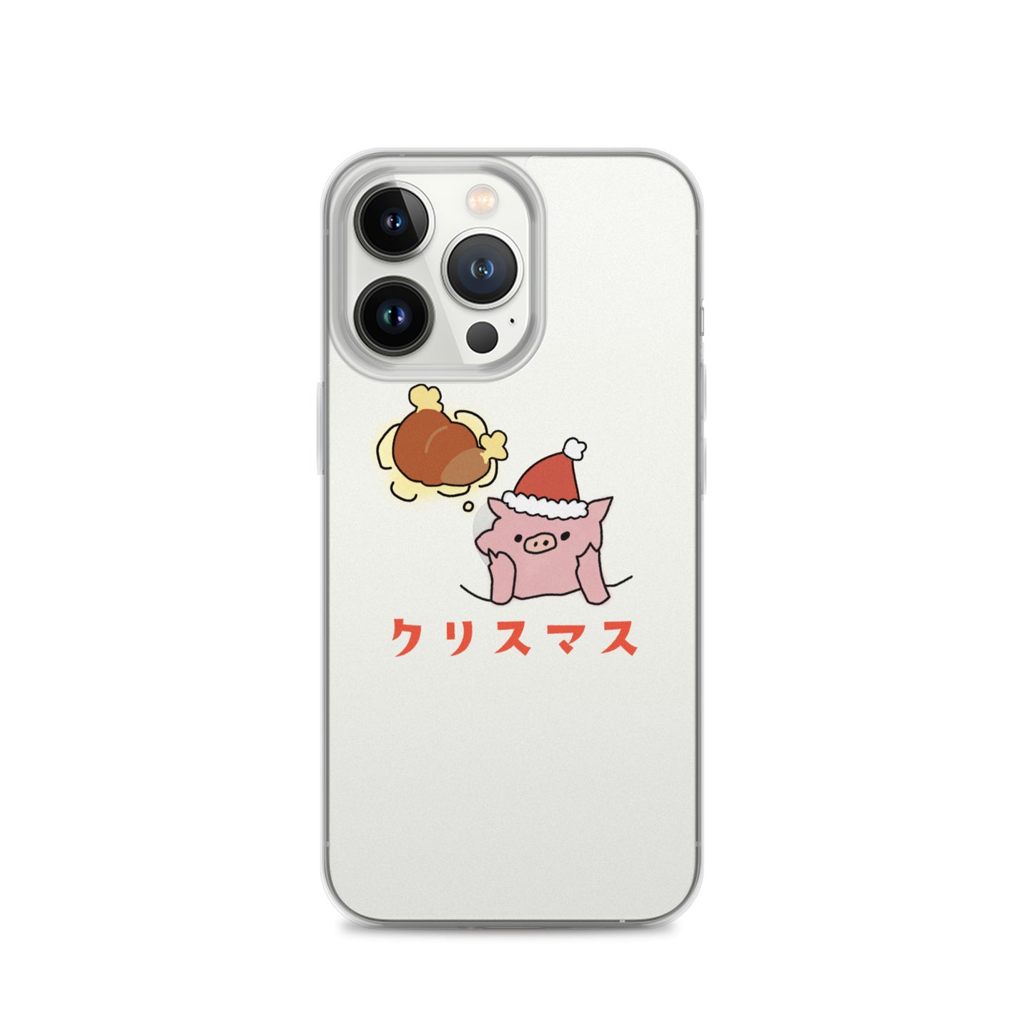 とんかつブタのクリスマス iPhoneケース