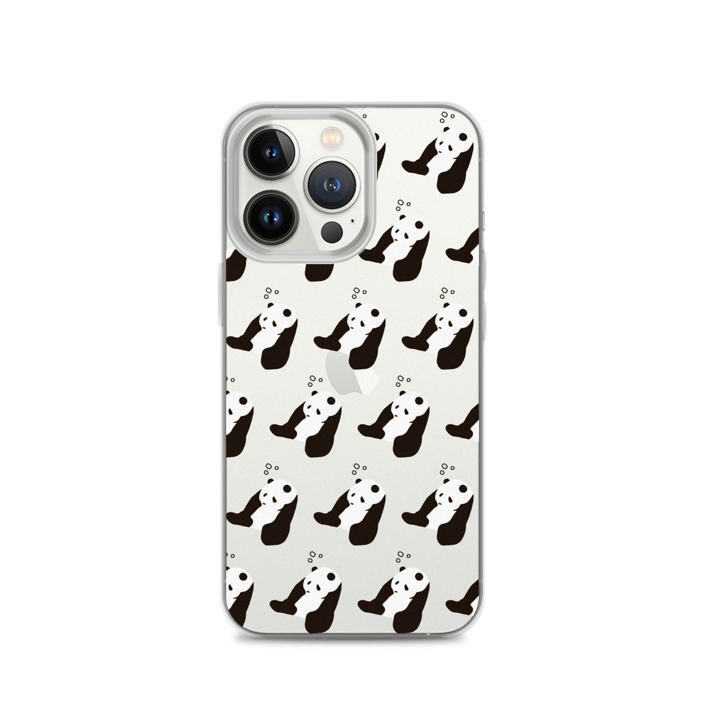 パンダ 眠たい iPhoneケース(斜め)
