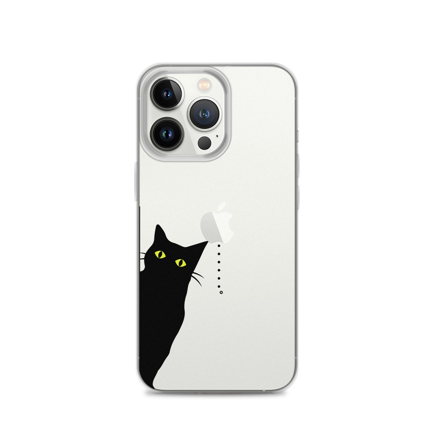 覗き見キャットiPhoneケース(黒猫)