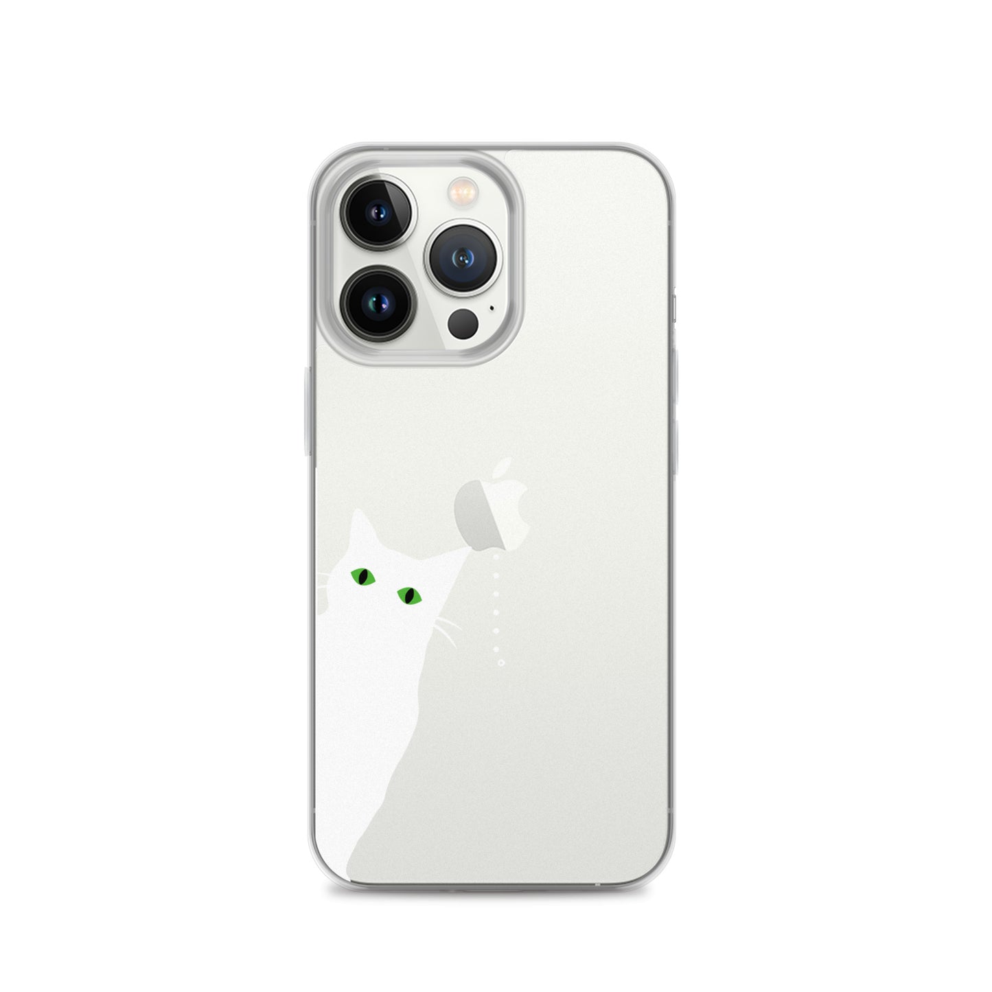 覗き見キャットiPhoneケース(白猫)