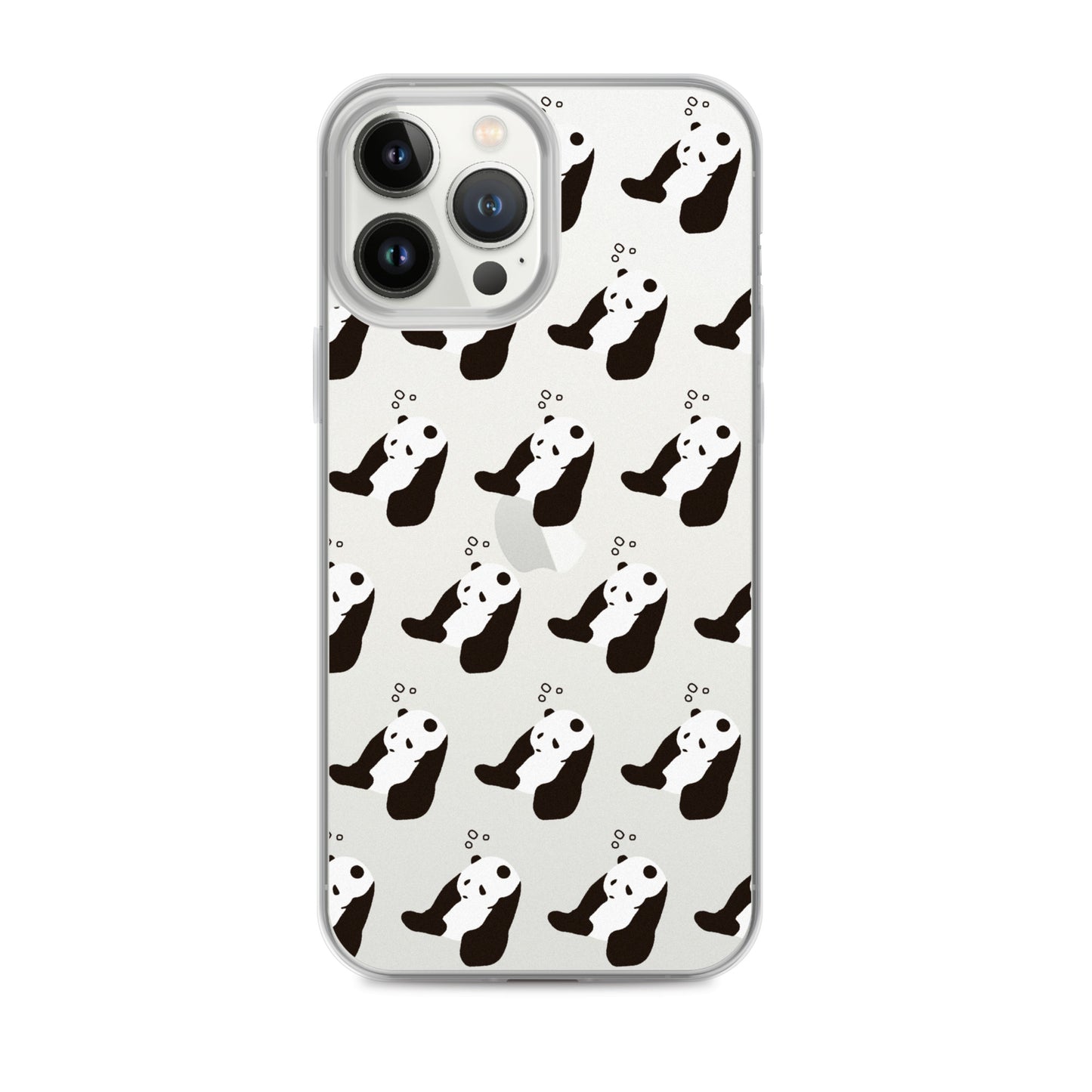 パンダ 眠たい iPhoneケース(斜め)