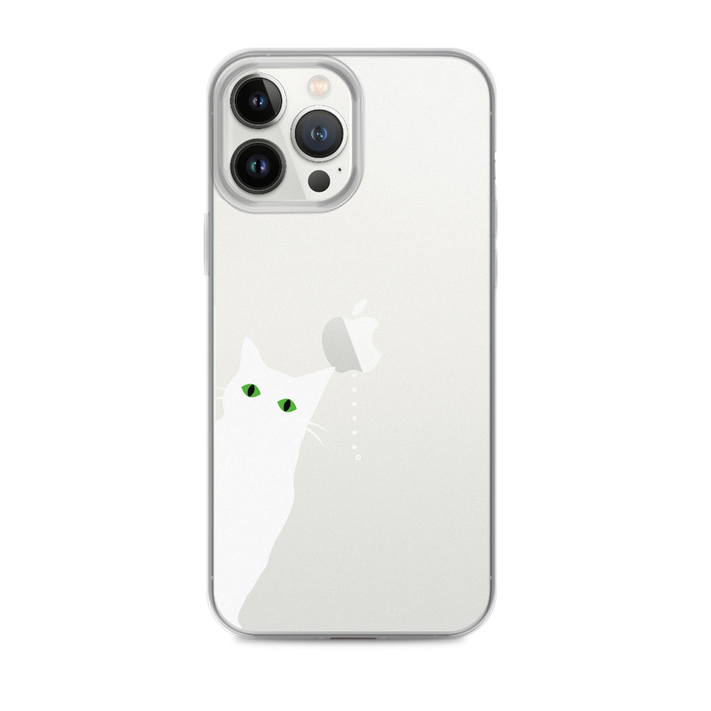 覗き見キャットiPhoneケース(白猫)