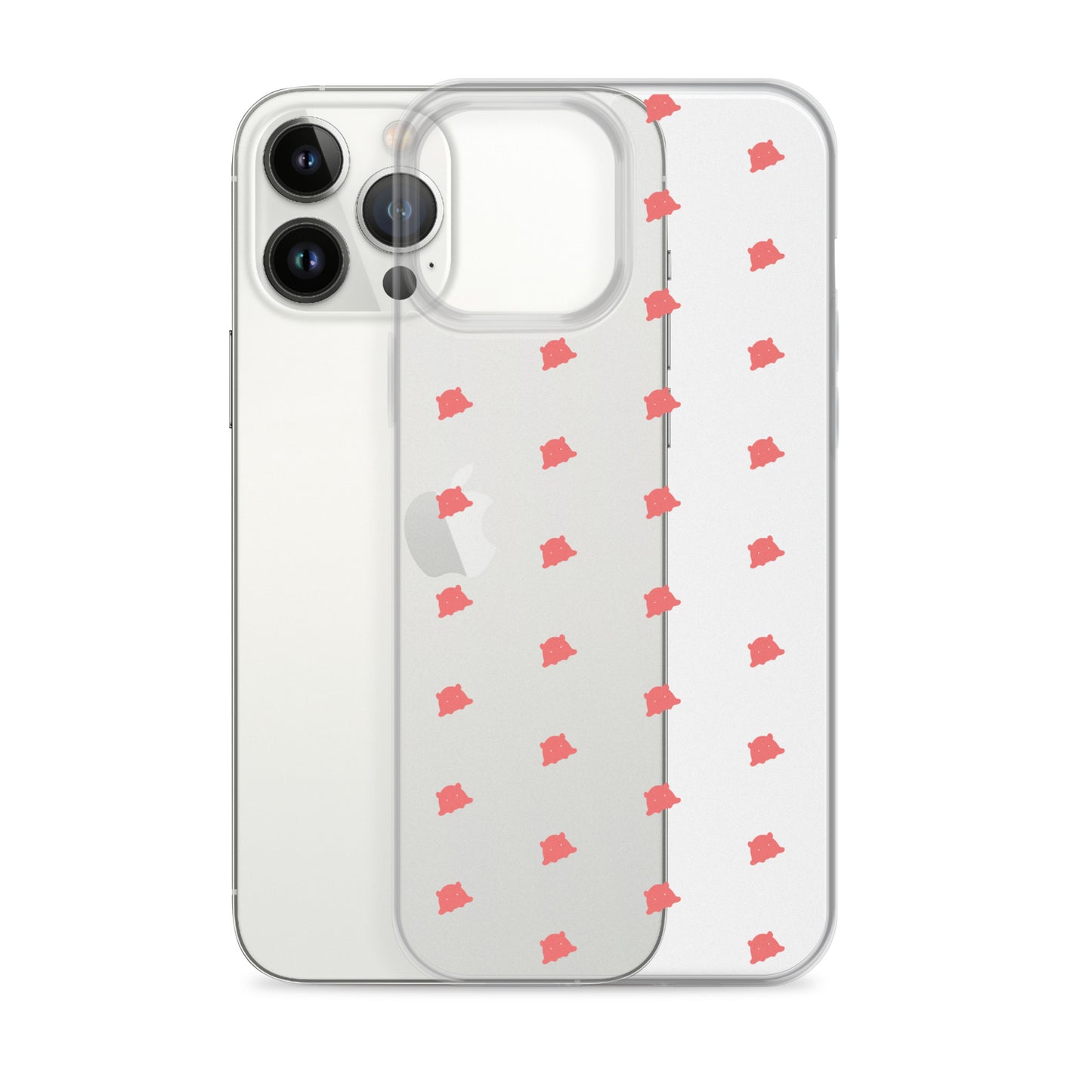 めんだこシルエットパターンiPhoneケース