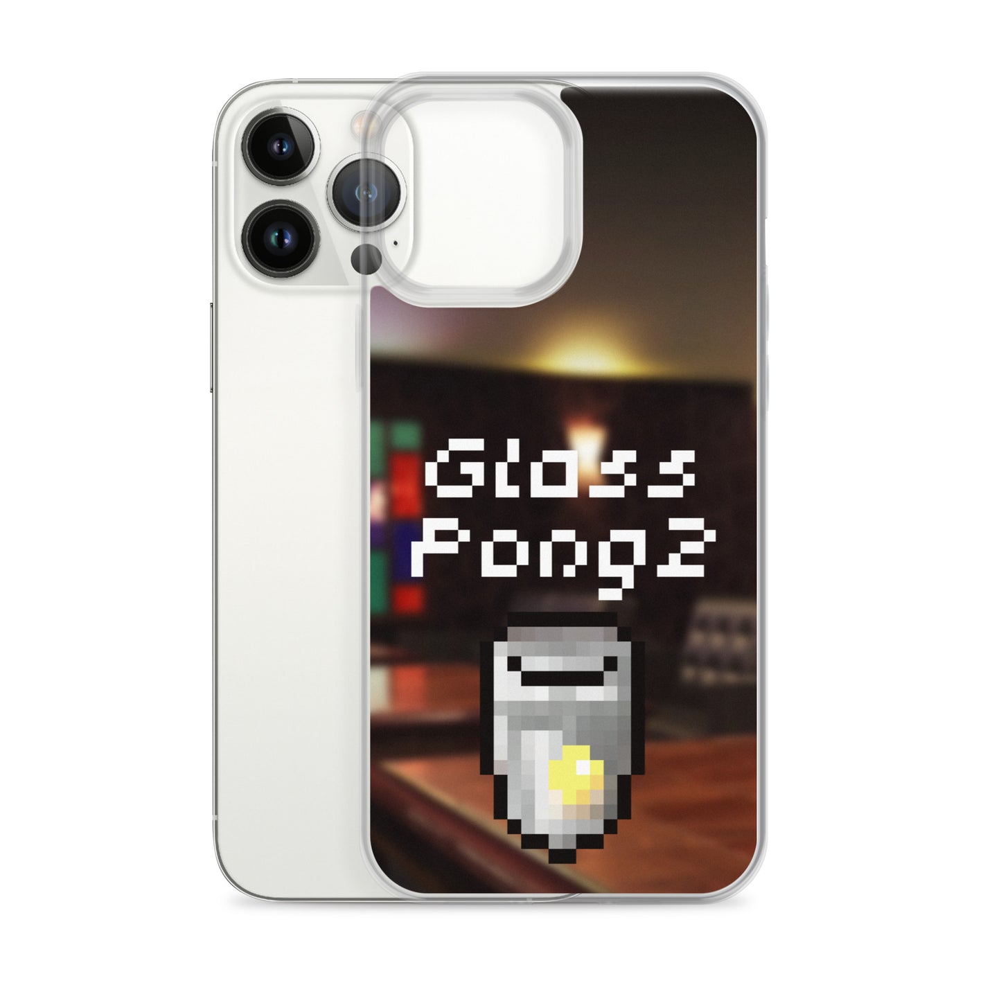 Glass Pong2 dot iPhoneケース(背景あり)