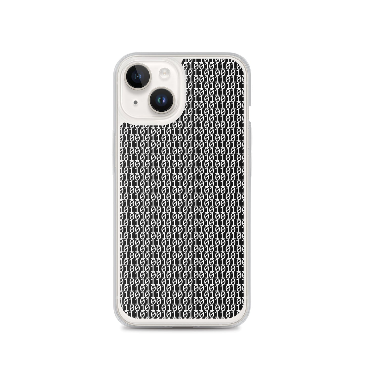 物質をデジタル出力すると。(カラー:ブラック)2進数iPhoneケース